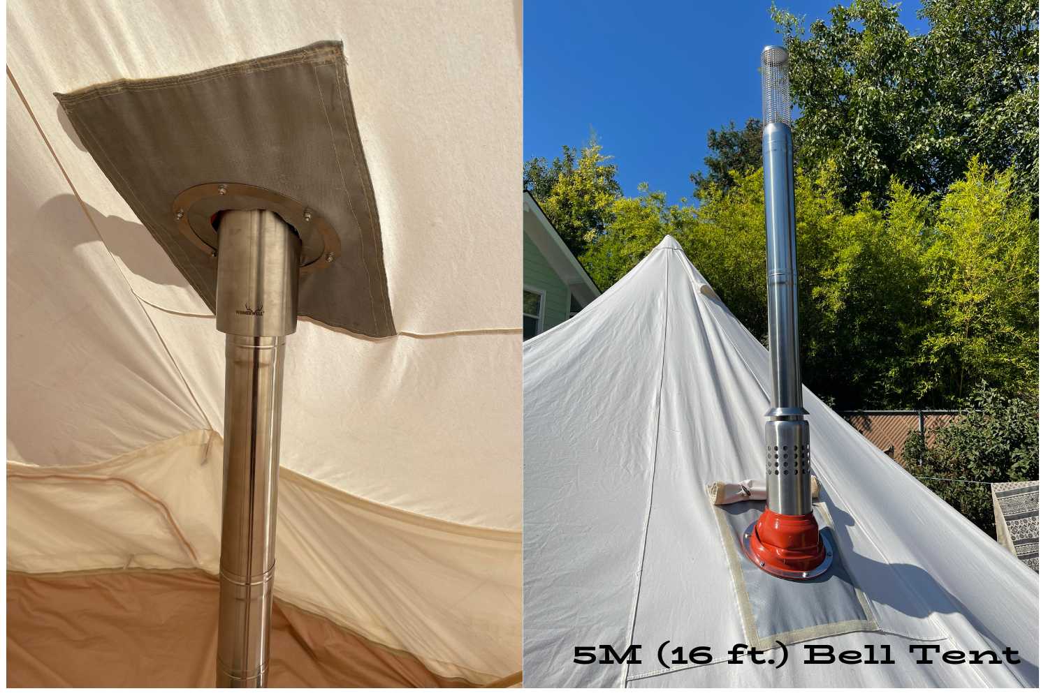 Stove Jack Flashing Kit | Tent Stove Boot | XL - Image 3