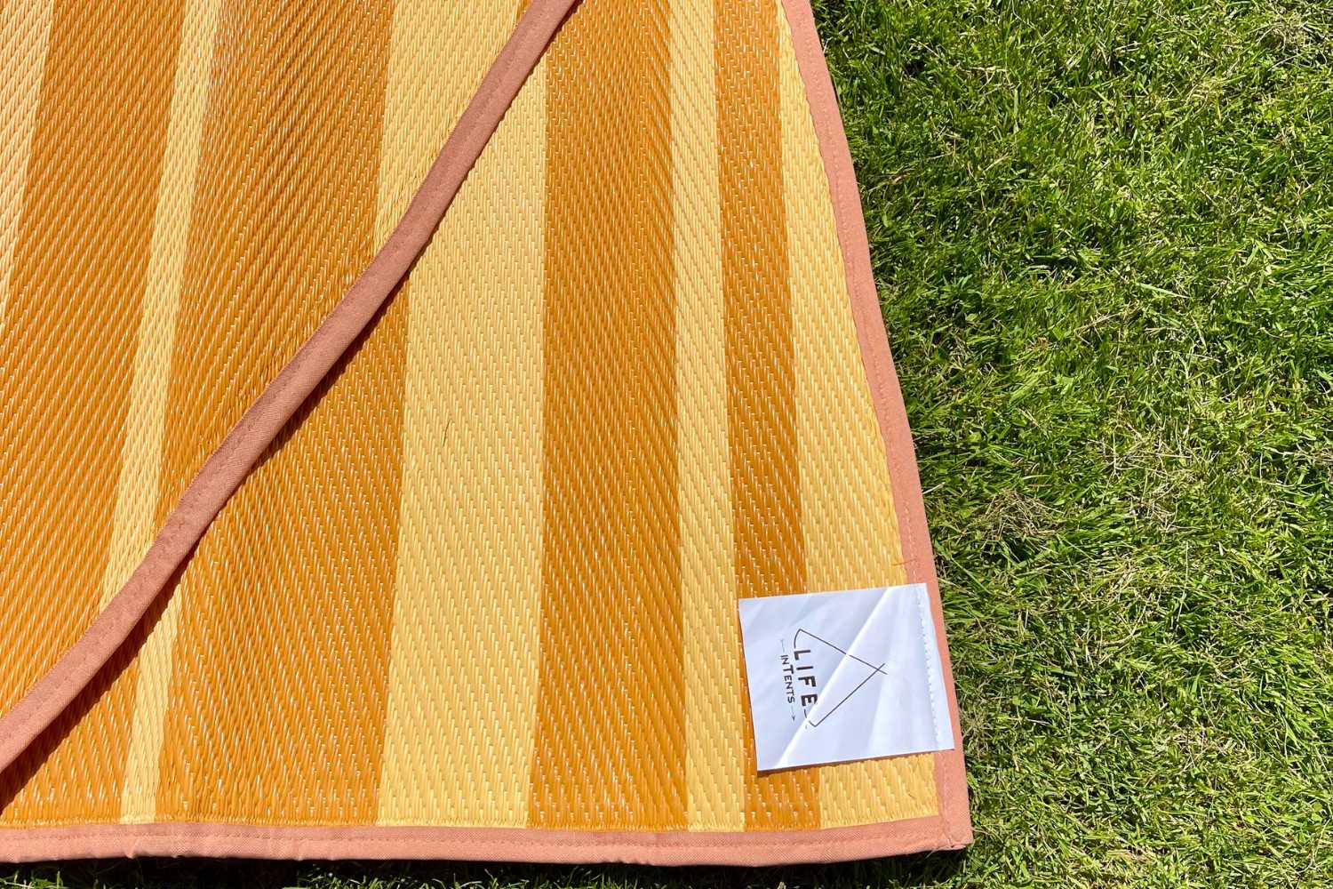 Striped Bell Tent Floor Matting | Citrus Tones | 13' (4M) - Image 13