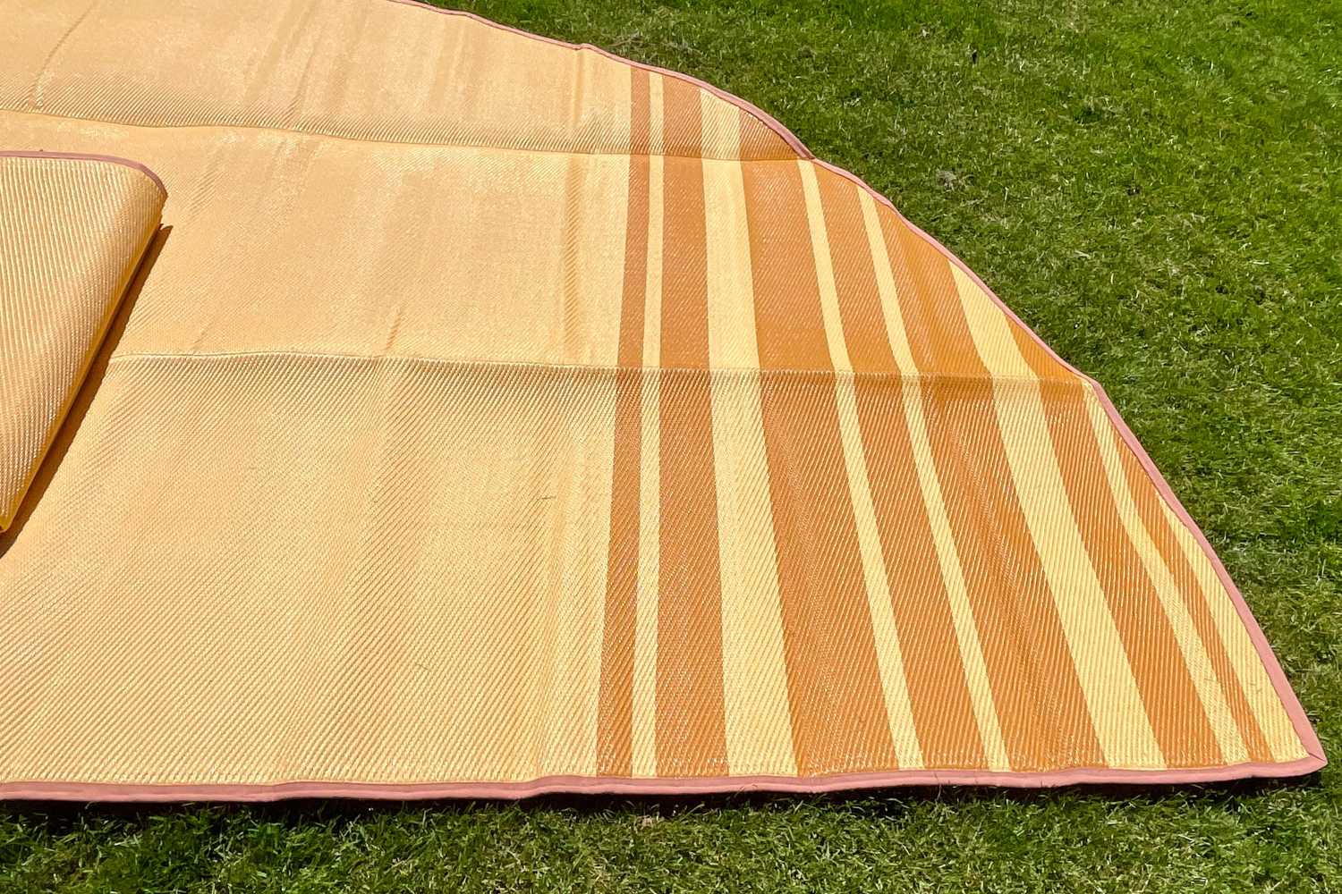 Striped Bell Tent Floor Matting | Citrus Tones | 13' (4M) - Image 14