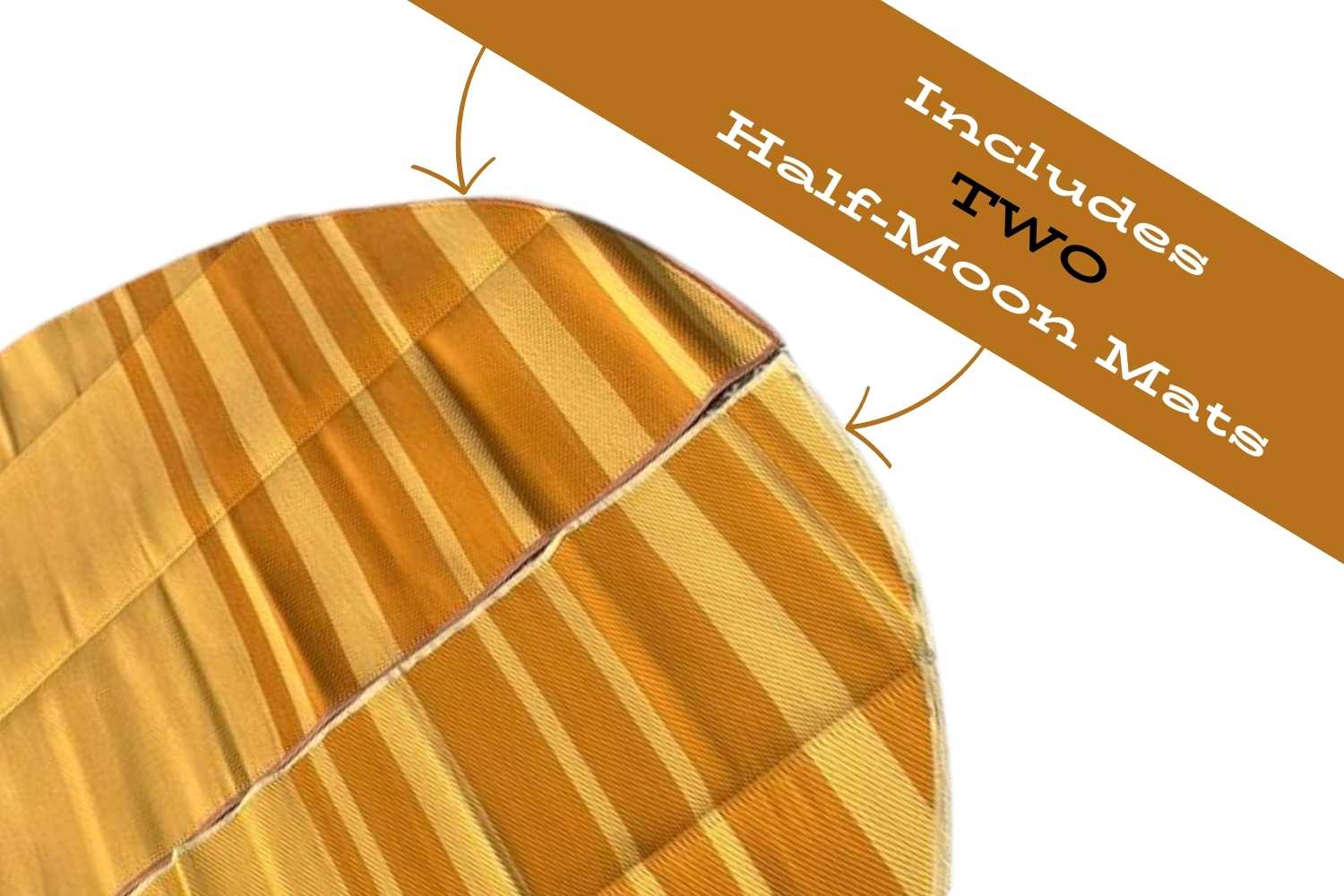Striped Bell Tent Floor Matting | Citrus Tones | 13' (4M) - Image 6