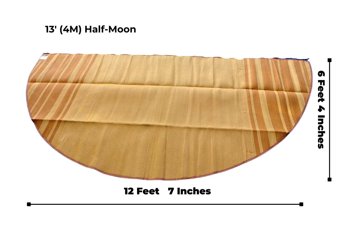 Striped Bell Tent Floor Matting | Citrus Tones | 13' (4M) - Image 7