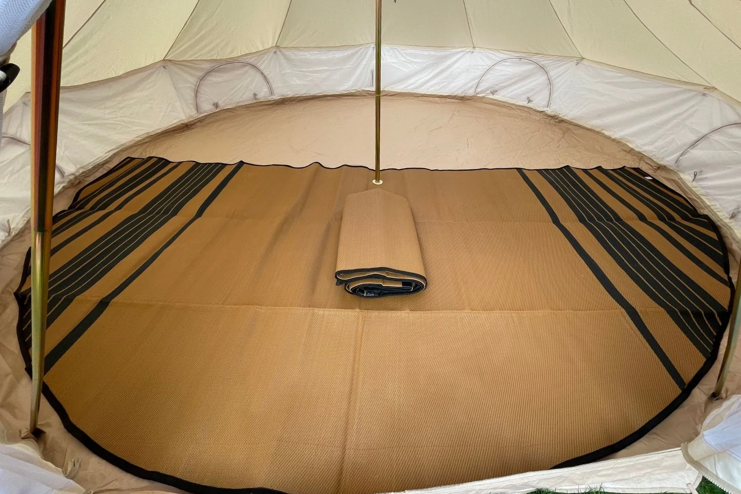 Striped Bell Tent Floor Matting Cover | 16' (5M) - Image 4