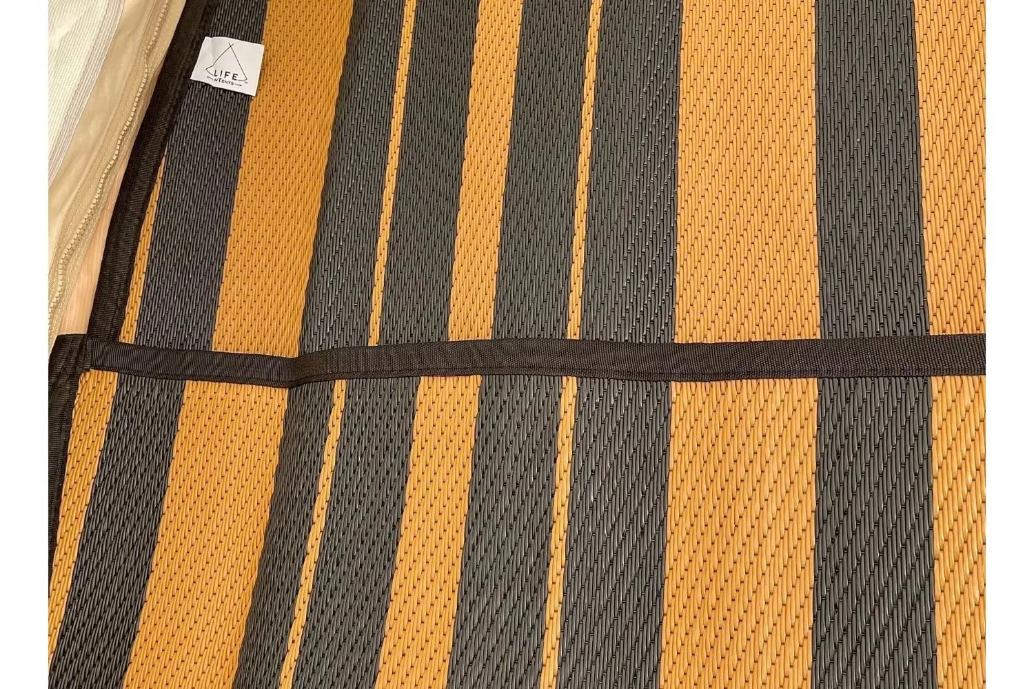 Striped Bell Tent Floor Matting Cover | 20' (6M) Size - Image 8