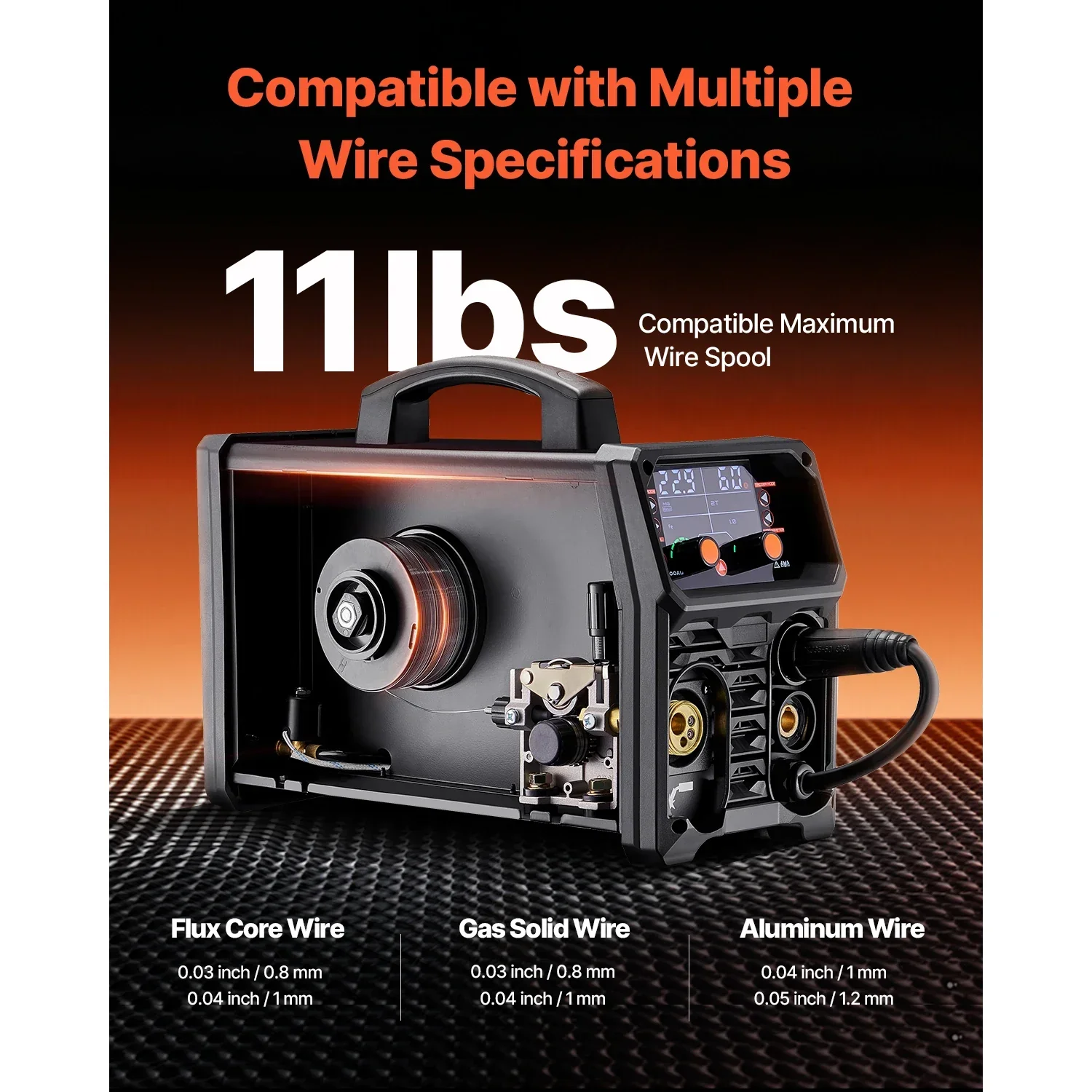 SucceBuy 5-in-1 MIG Welder 200Amp Multi-Process MIG TIG Stick Welding Machine LCD - Image 6