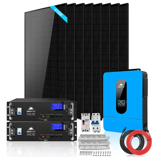 SunGold Off-Grid Solar Kit | 6500W/8000W 48VDC 120V/240V | LiFePO4 10.24KWH/20.48KWH Lithium Battery | 3320W Solar PV - Image 8