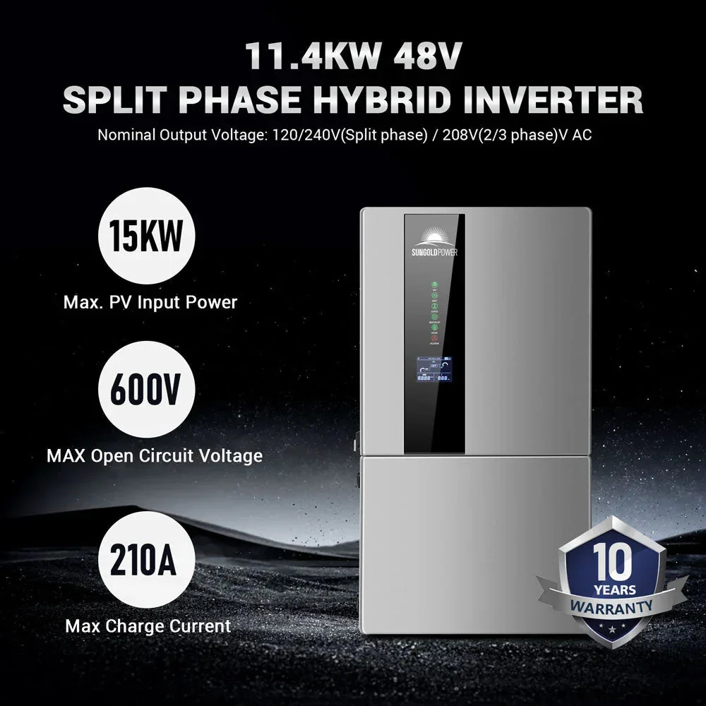 Sungold Power 11.4KW Hybrid Inverter 48V Split Phase SGN11.4KHB-48 - Image 17