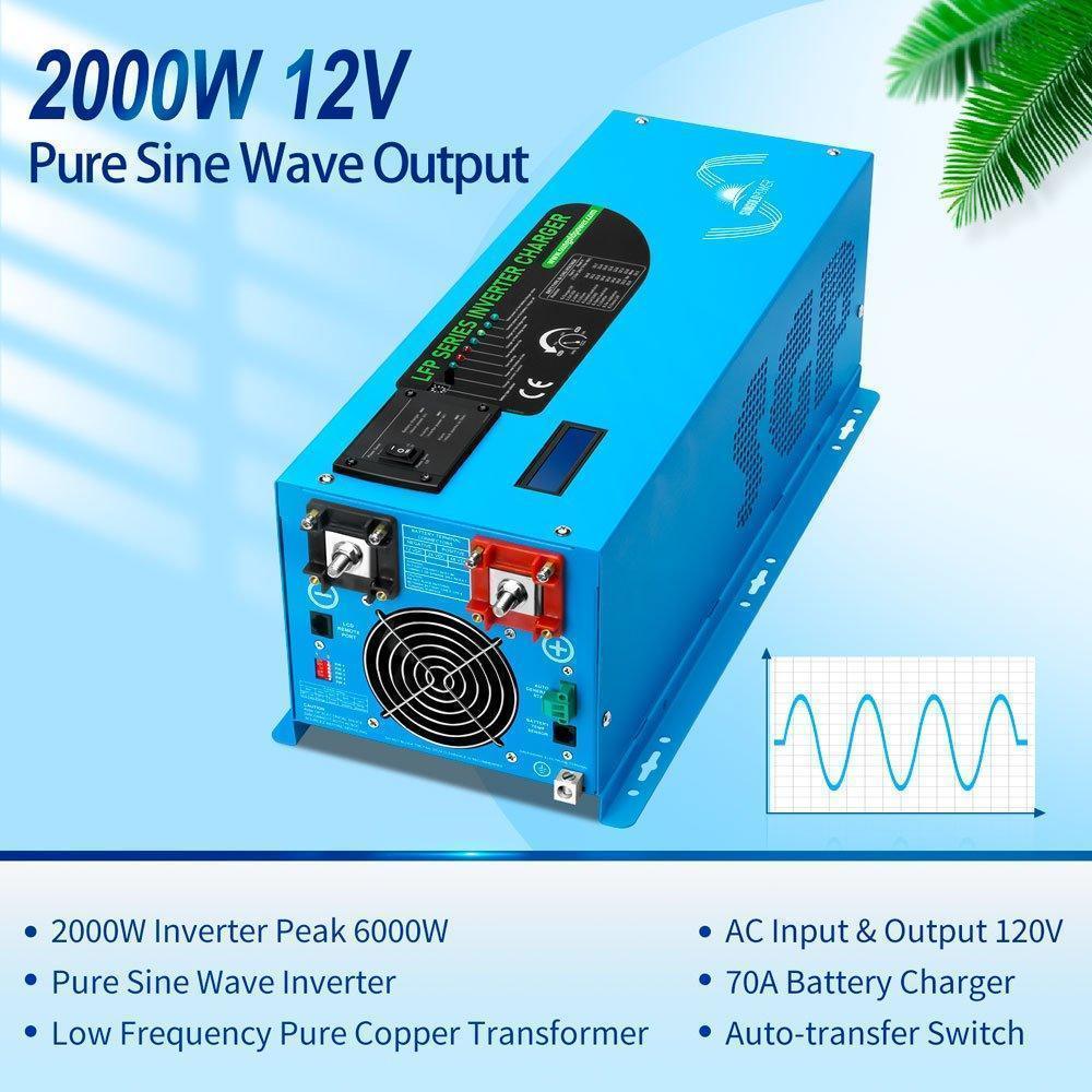 Sungold Power 2000W DC 12V Pure Sine Wave Inverter With Charger - Image 2
