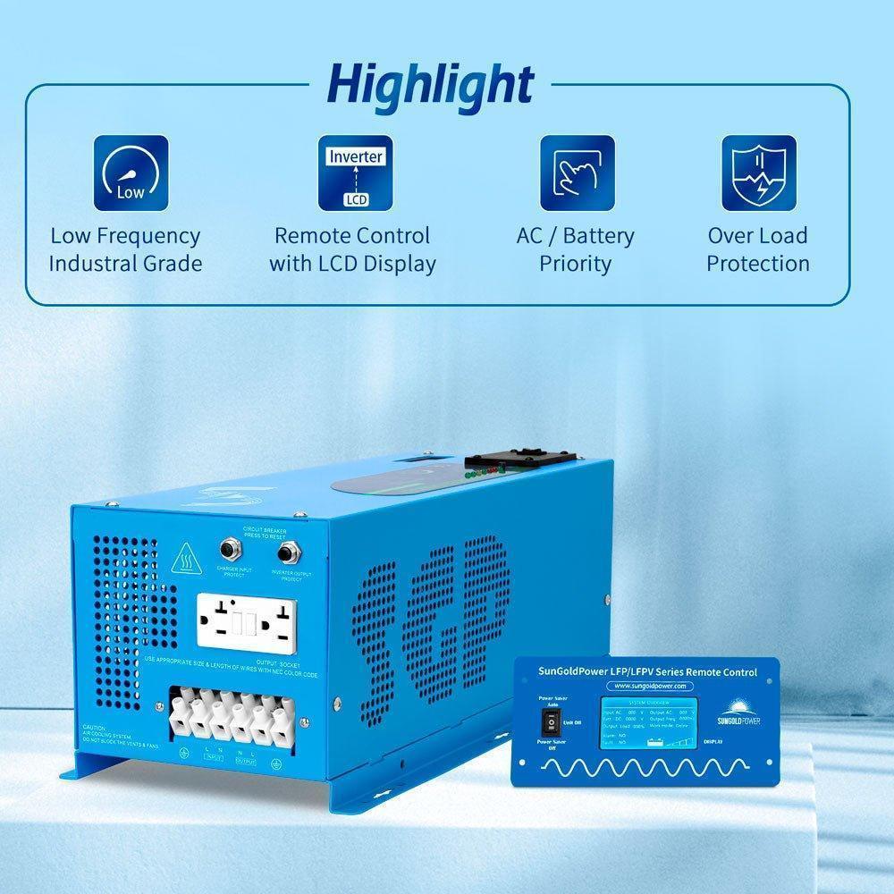 Sungold Power 2000W DC 12V Pure Sine Wave Inverter With Charger - Image 3