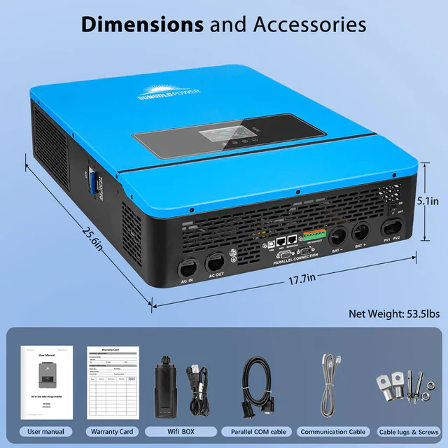 SunGold Power 8KW 48V Split Phase Solar Inverter - Image 5