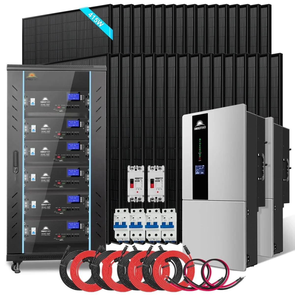 Sungold Power Hybrid Solar Kit 7.6KW 48V Split Phase 15.36KWH/30.72KWH Lithium Battery 415/ 500 Watt Solar Panel SGH-7.6N3E/ SGH-7.6DN6E - Image 11