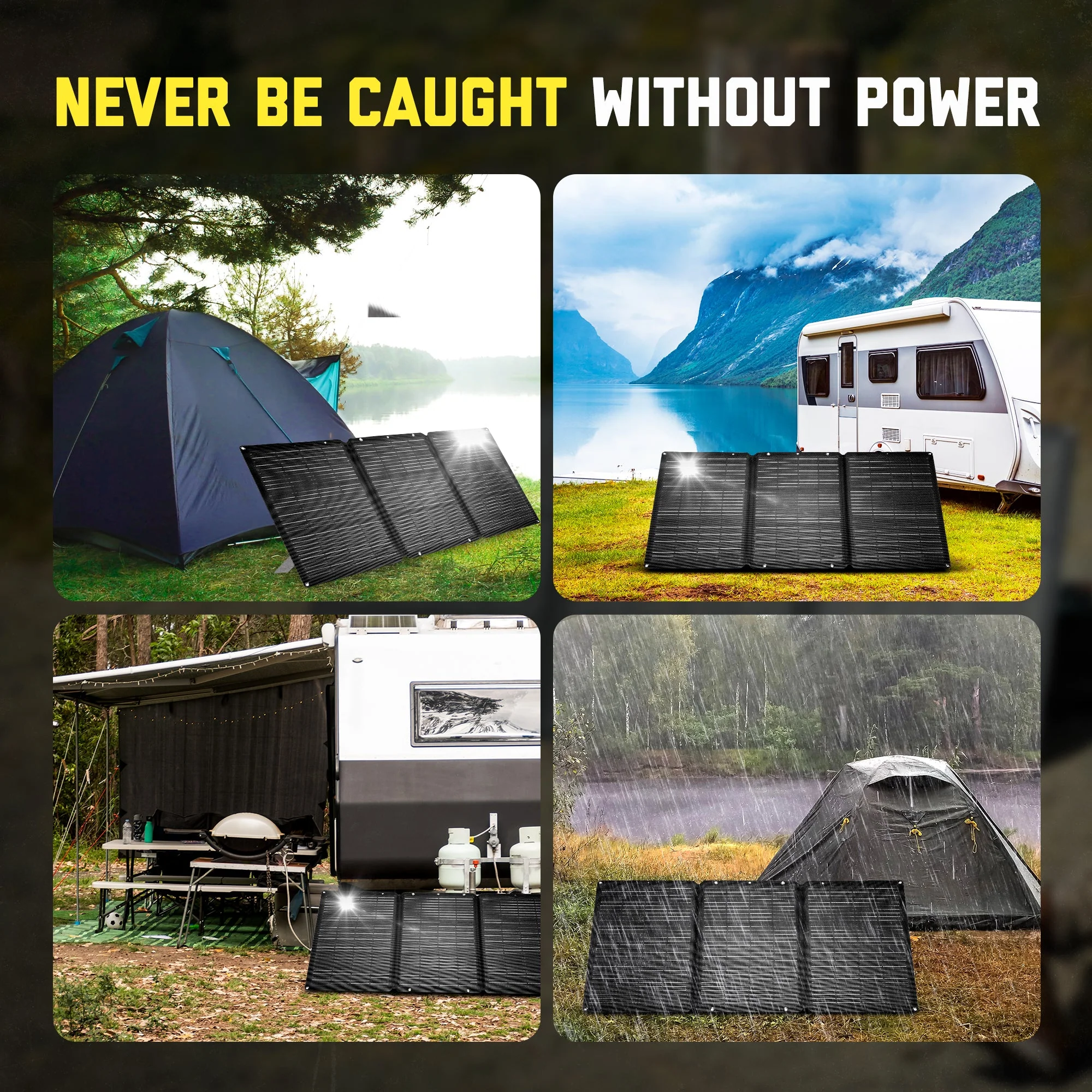 SunJack 120 Watt ETFE Foldable Portable Solar Panel with Kickstands - Image 8