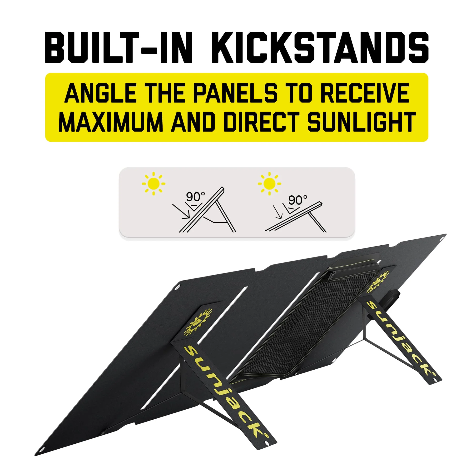 SunJack 120 Watt Solar Kit - Includes Two 60 Watt Foldable Solar Panels with Parallel Adapter Cable - Image 7