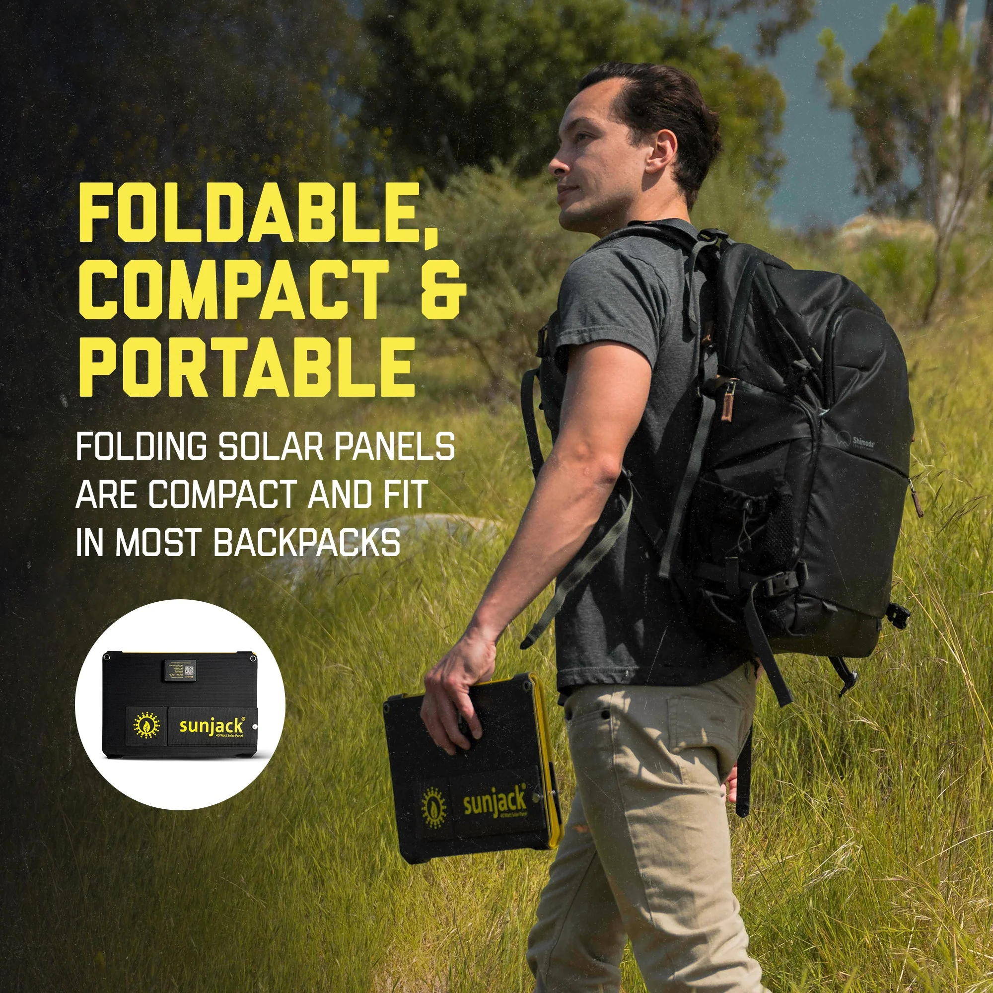 SunJack 40 Watt ETFE Foldable Portable Solar Panel Charger with Kickstands - Image 4