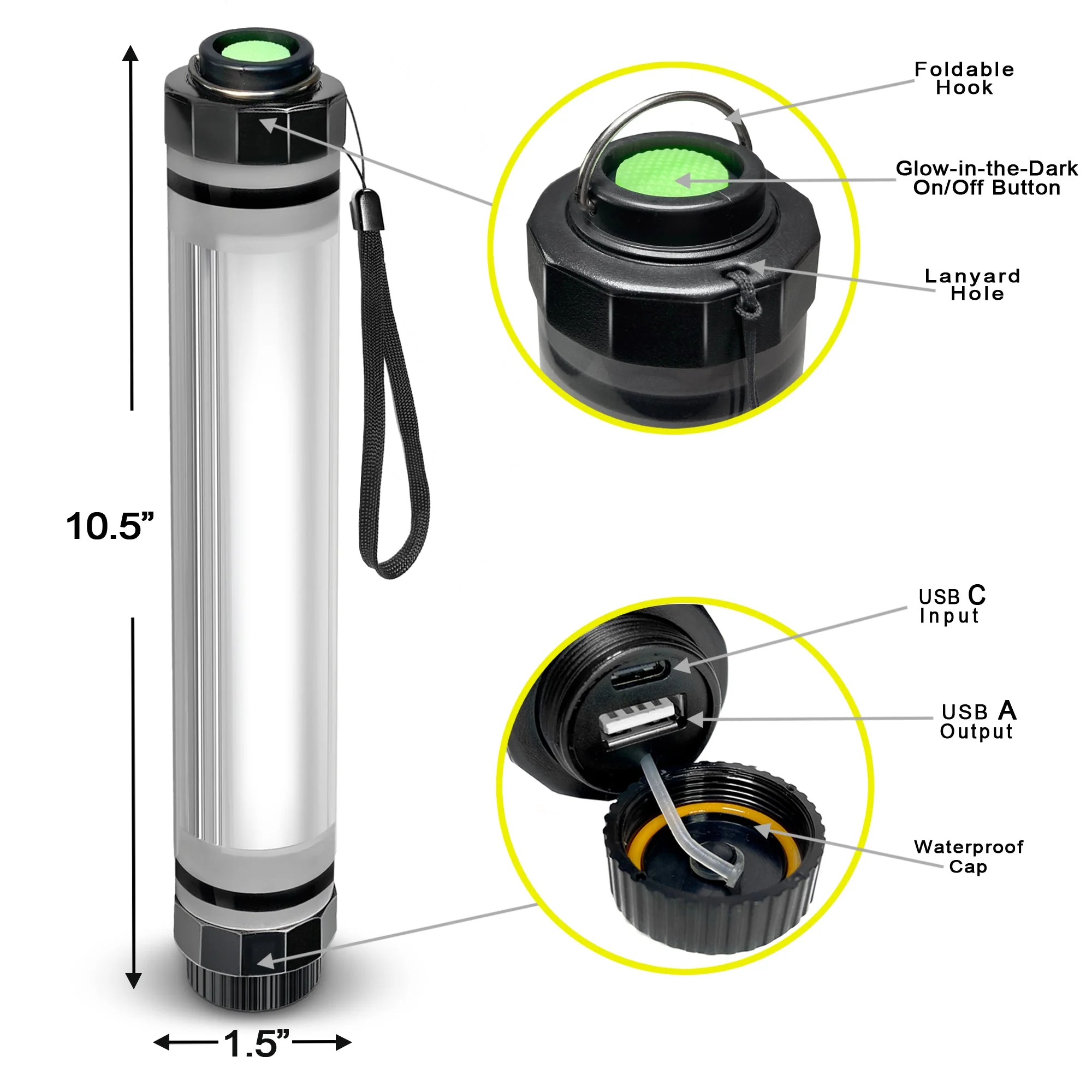 SunJack Waterproof LightStick Camplight with Power Bank - Image 7