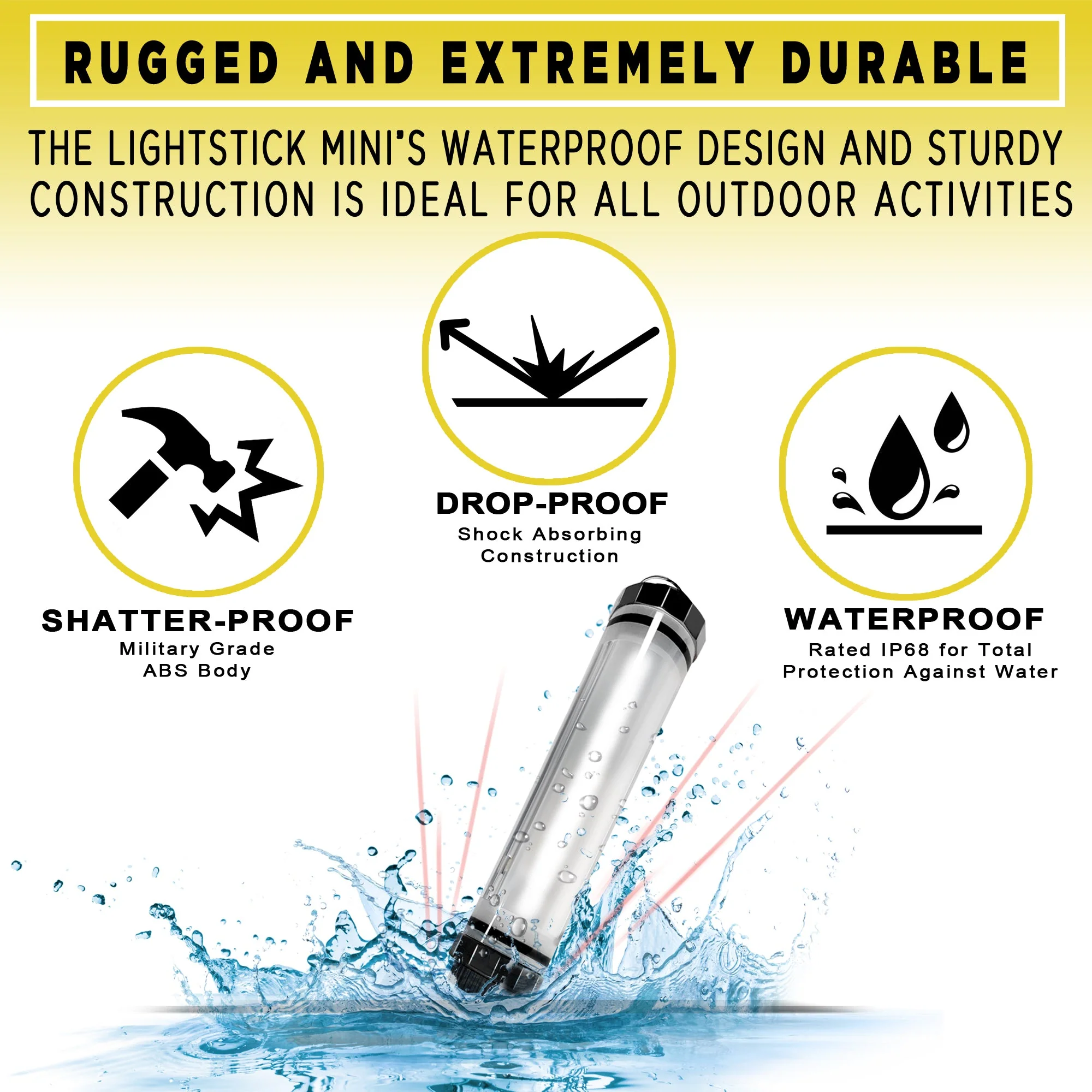 SunJack Waterproof LightStick Mini Camplight with Power Bank - Image 3