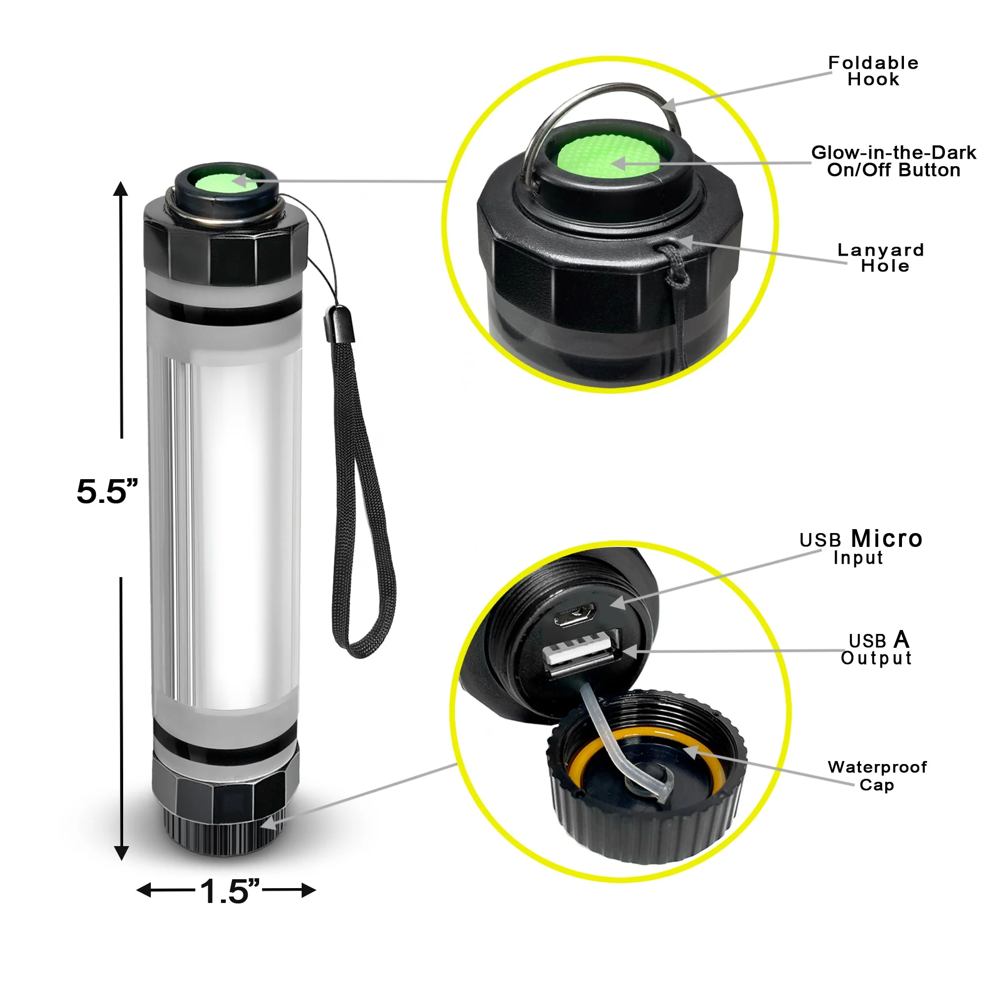 SunJack Waterproof LightStick Mini Camplight with Power Bank - Image 7