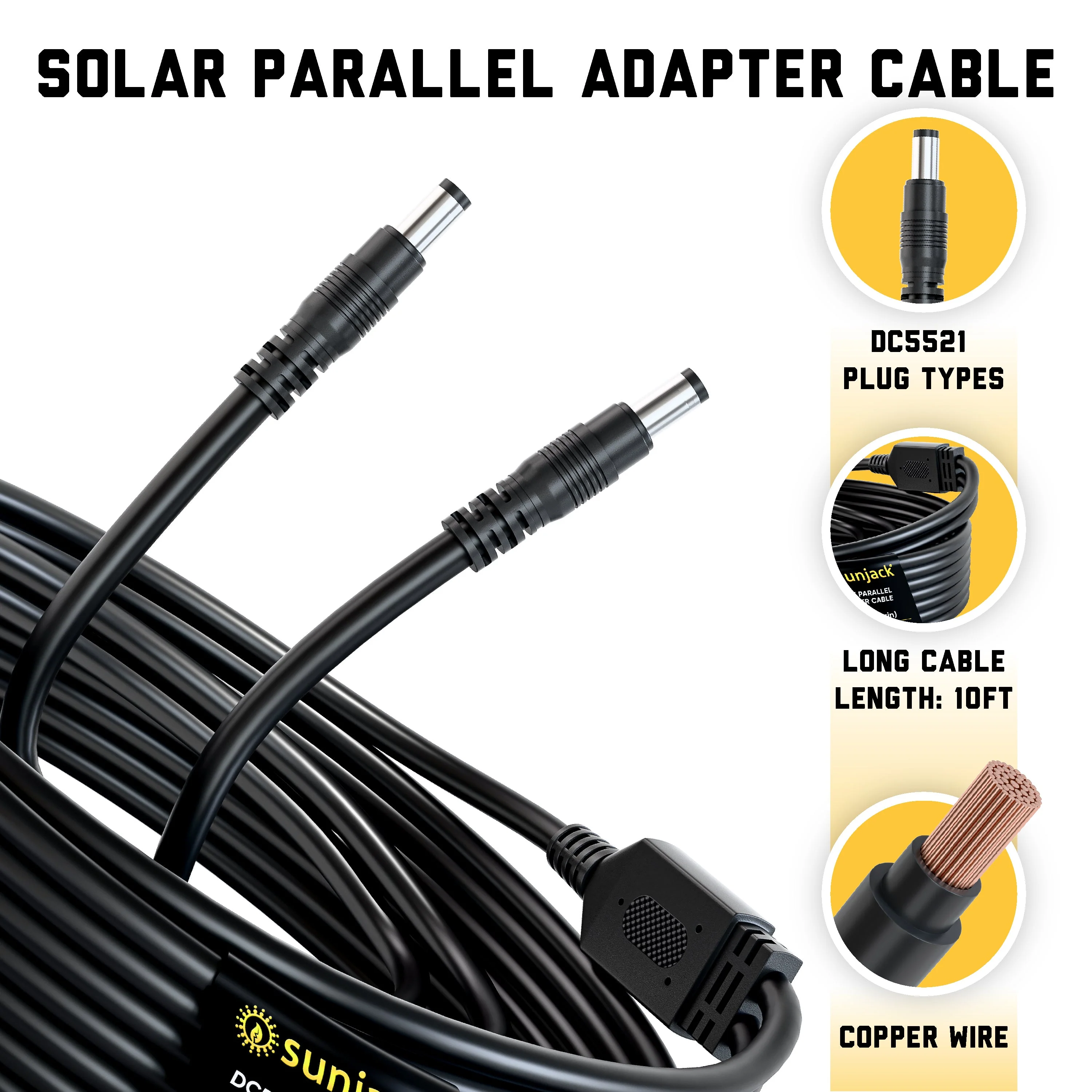 SunJack Y-Branch Parallel Adapter Splitter Cable 10ft - Image 2
