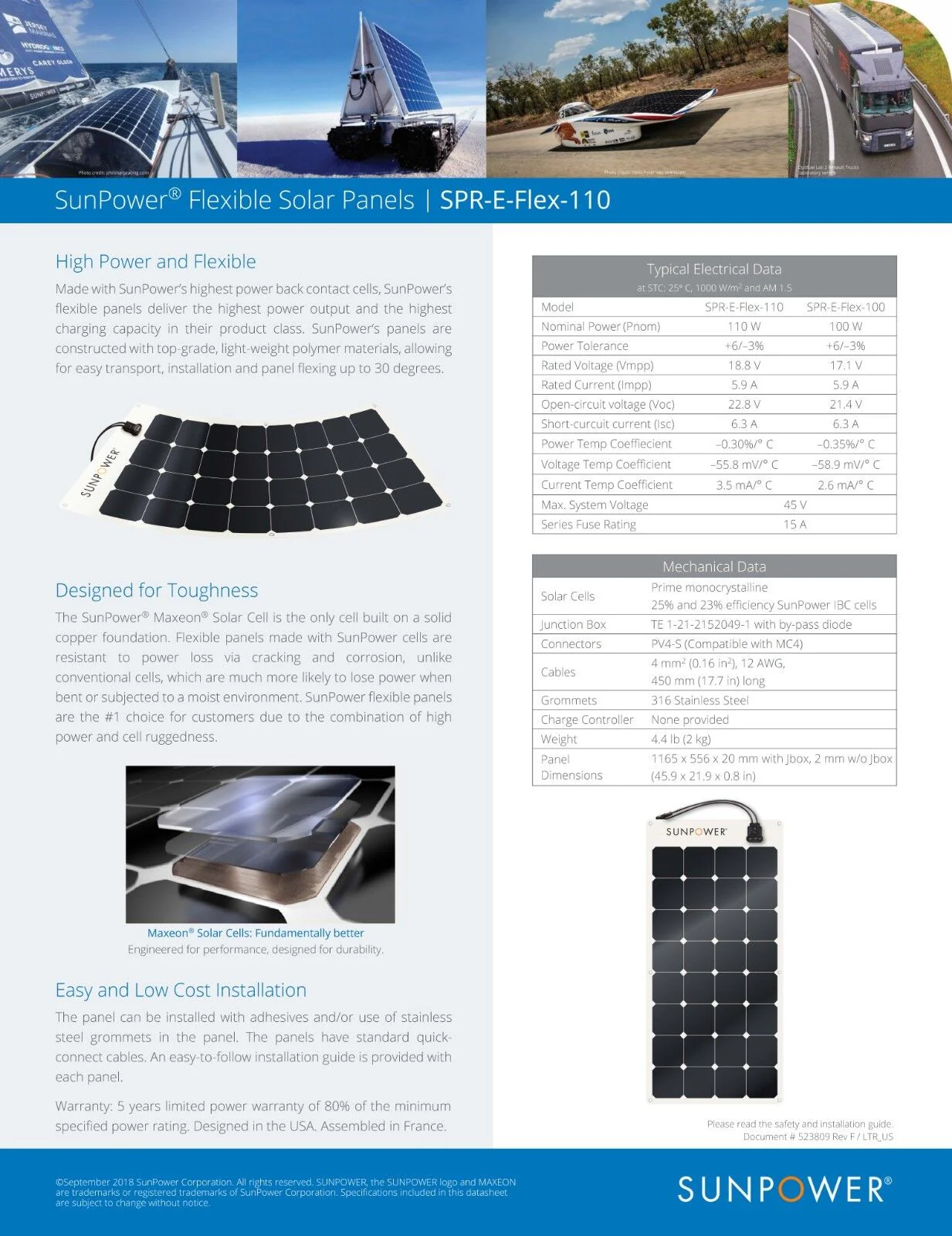 Sunpower 100W Flexible Solar Panel (Pallet of 30) - Image 6