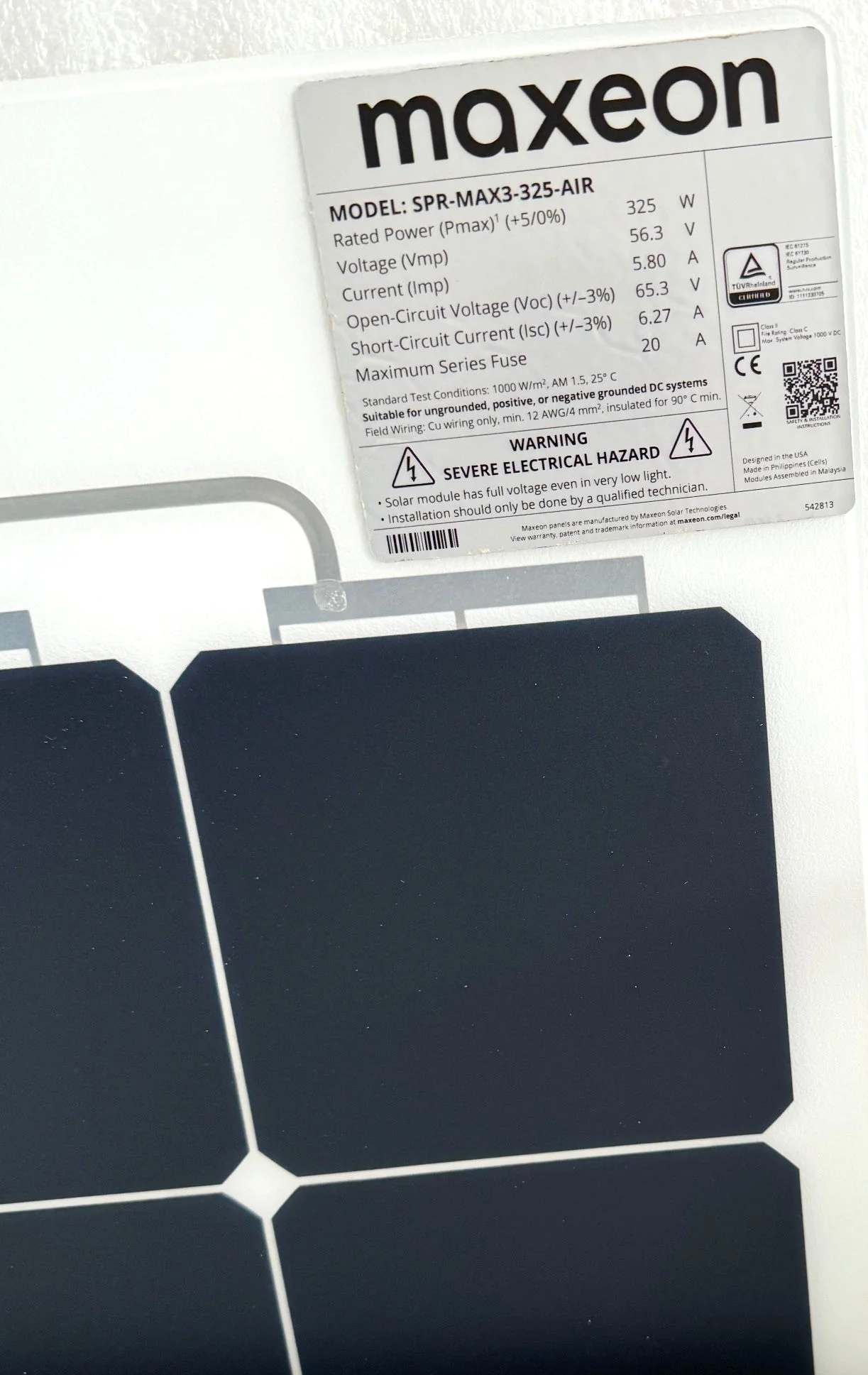 Sunpower Maxeon Air 330W Flexible Solar Panel - Image 5