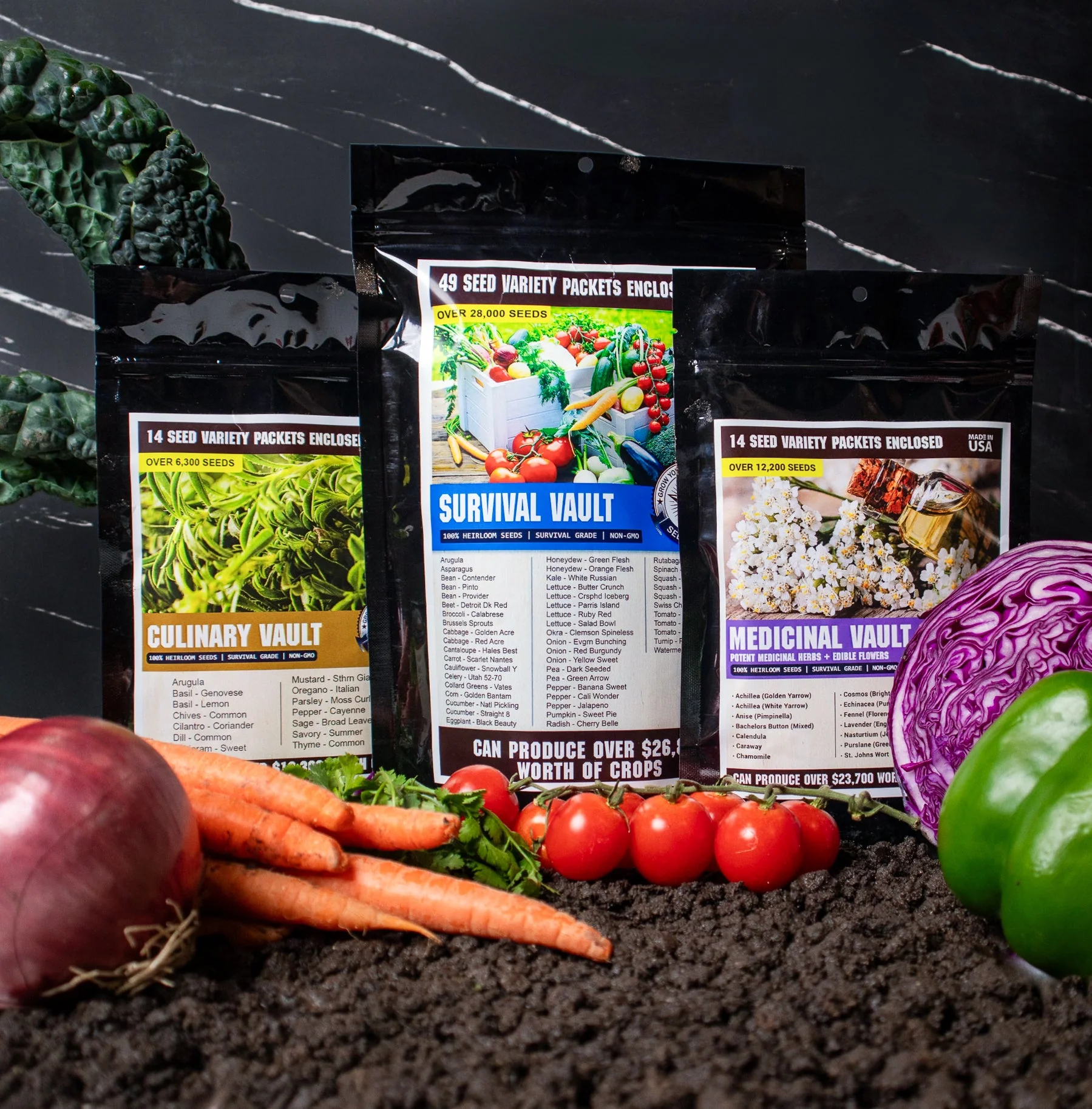 Survival Seed Vault Super Kit - 77 Varieties - Image 16