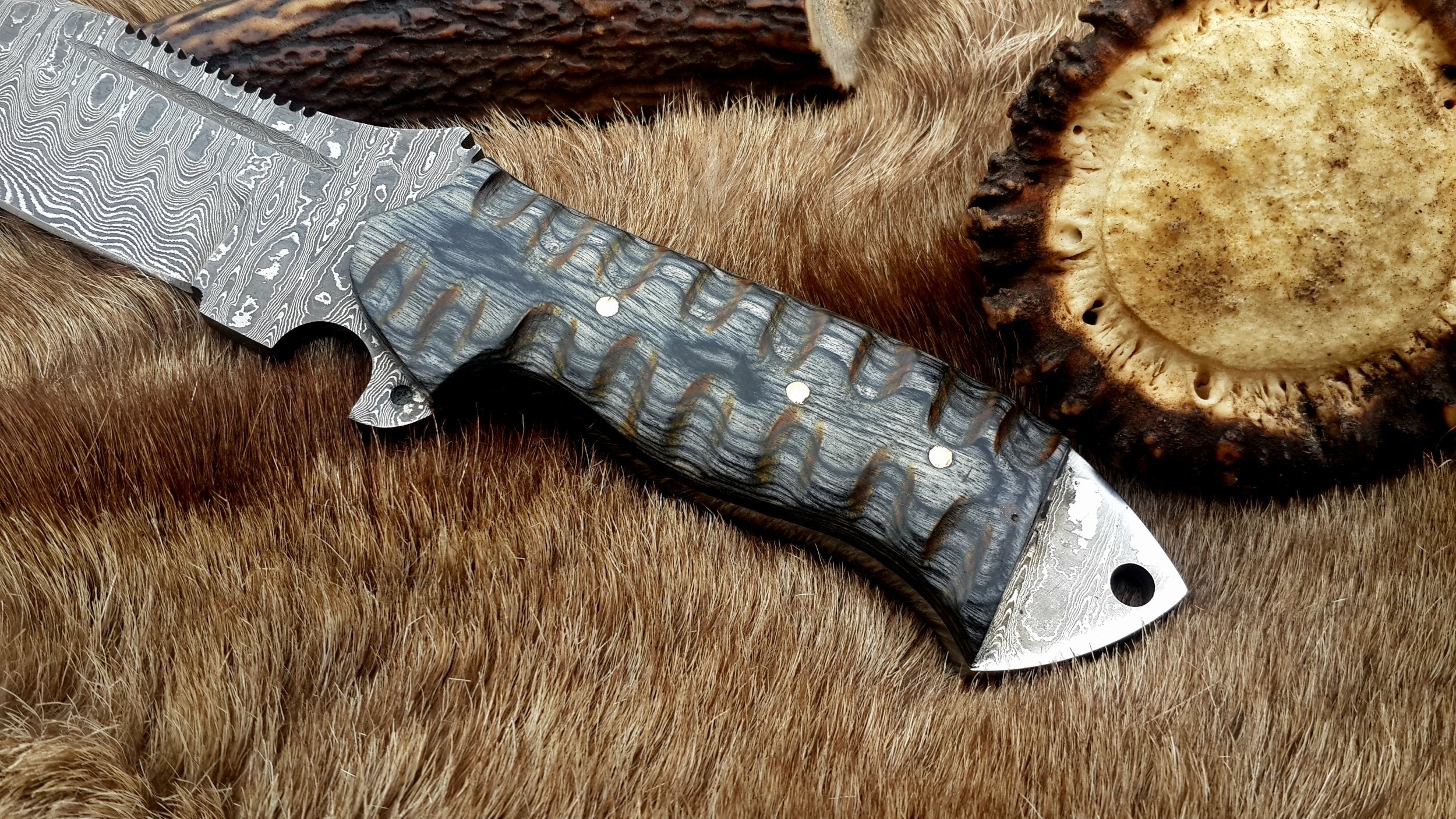 tactical Damascus knife - Image 3