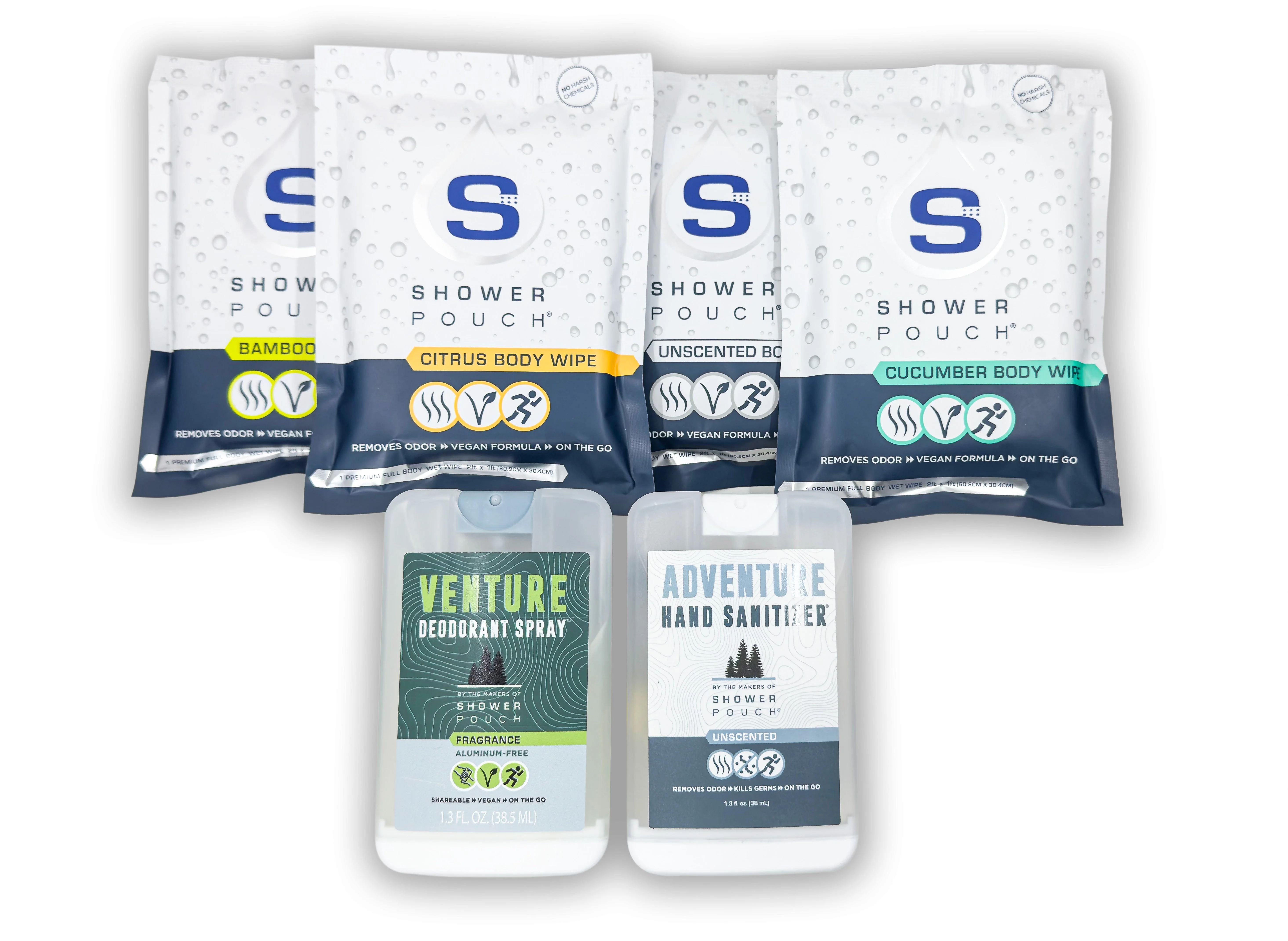 Tactical Molle Zipper Bag + Adventure Sampler Kit: 4 Shower Pouches, 1 Hand Sanitizer (80%), and 1 Deodorant - Image 12
