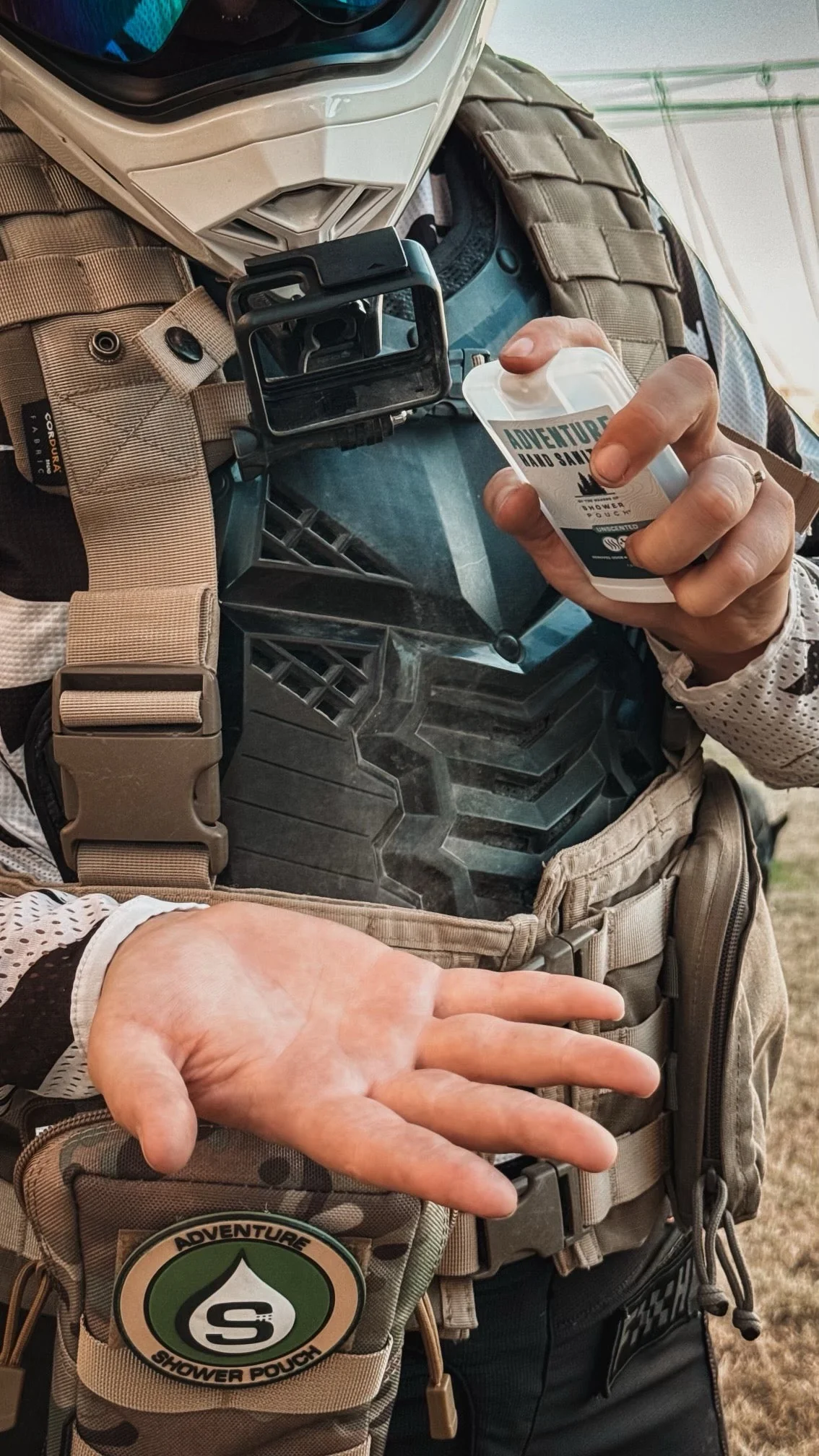 Tactical Molle Zipper Bag + Adventure Sampler Kit: 4 Shower Pouches, 1 Hand Sanitizer (80%), and 1 Deodorant - Image 13