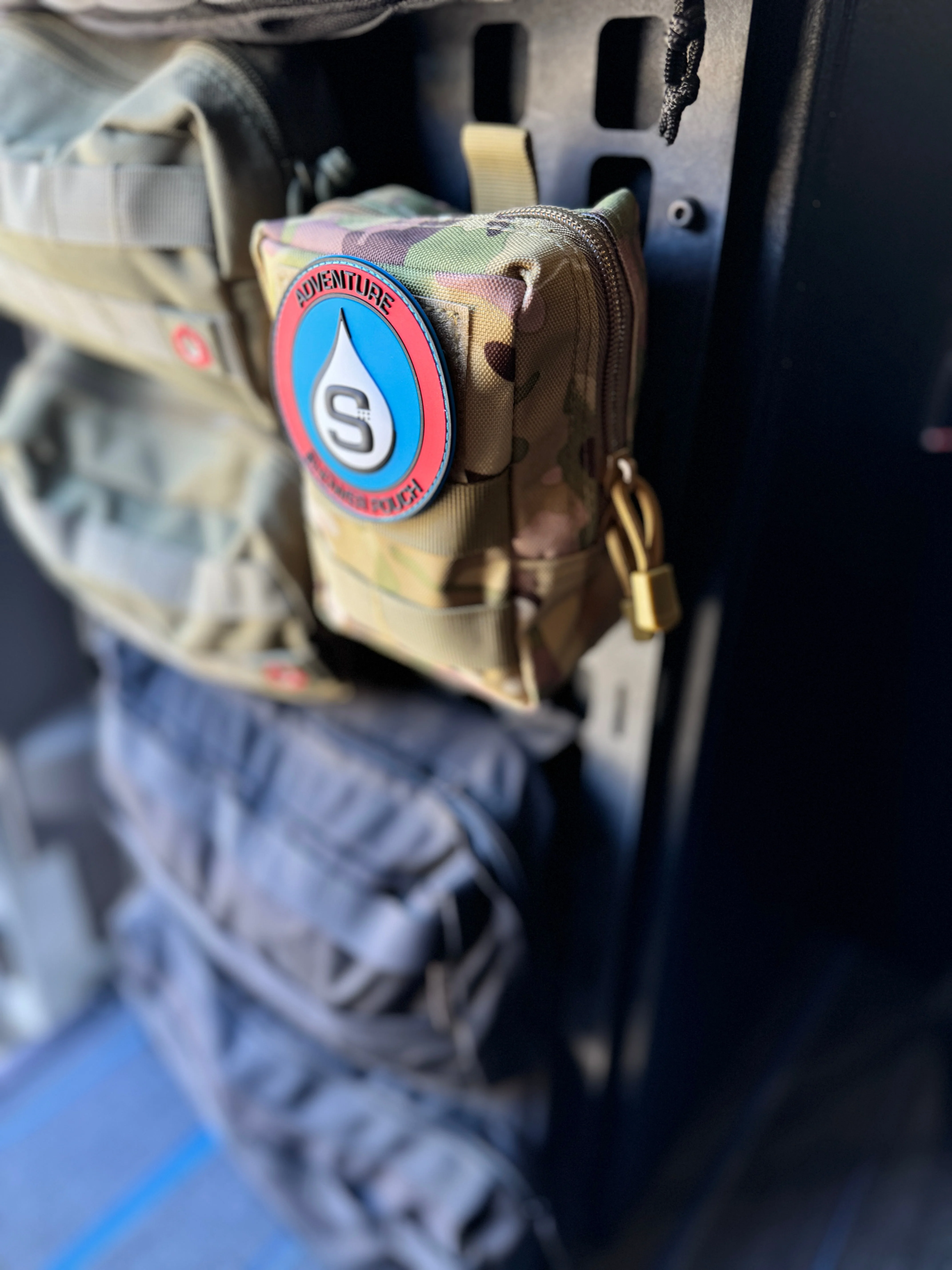 Tactical Molle Zipper Bag + Adventure Sampler Kit: 4 Shower Pouches, 1 Hand Sanitizer (80%), and 1 Deodorant - Image 3