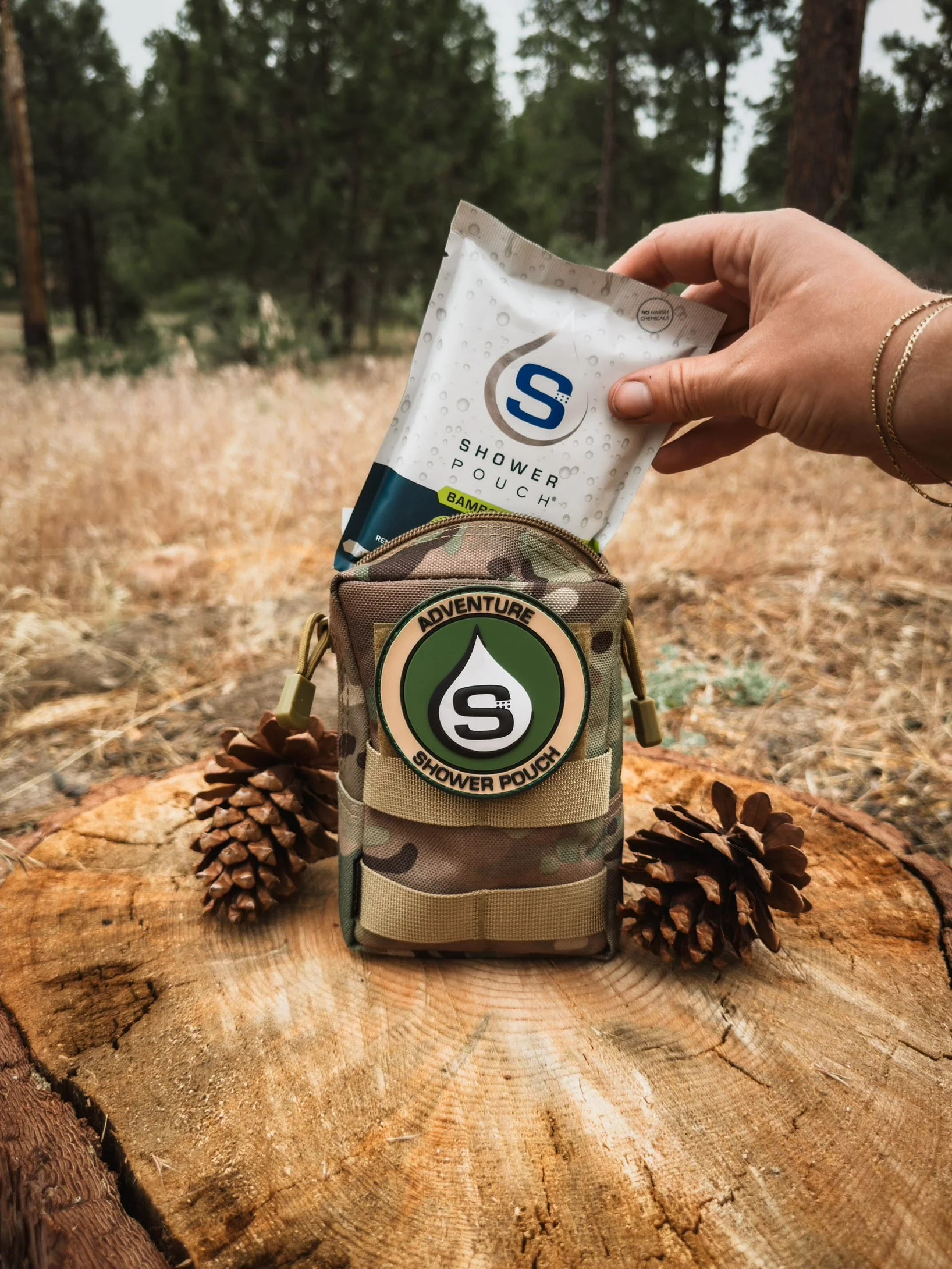 Tactical Molle Zipper Bag + Adventure Sampler Kit: 4 Shower Pouches, 1 Hand Sanitizer (80%), and 1 Deodorant - Image 6