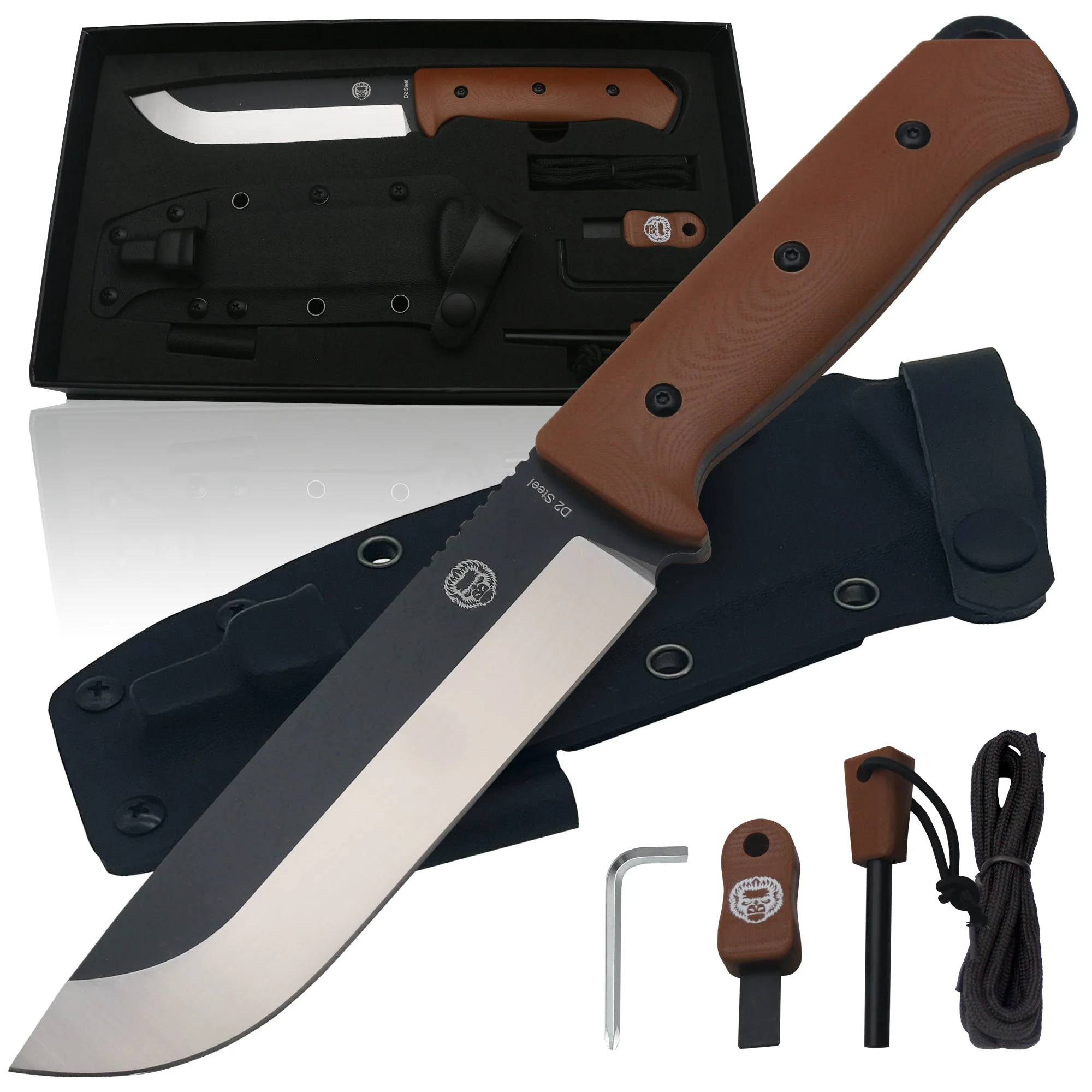 The Bushwhacker D2 Steel Bushcraft Survival Knife Gift Set (Selection) - Image 11