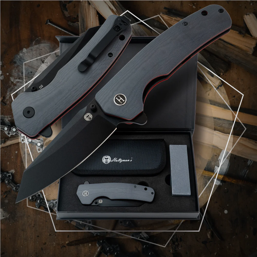 The Clip Point Folding Pocket Knife Giftset for Men and Women (Grey and Red) - Image 7