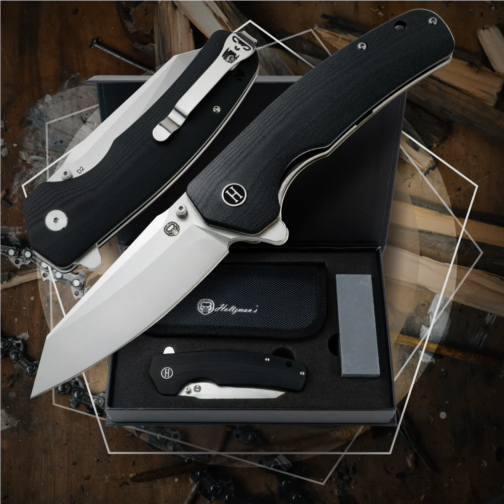 The Clip Point, Pioneer, Wild Trail Folding Pocket Knife Giftset Combo (Silver and Black) - Image 4