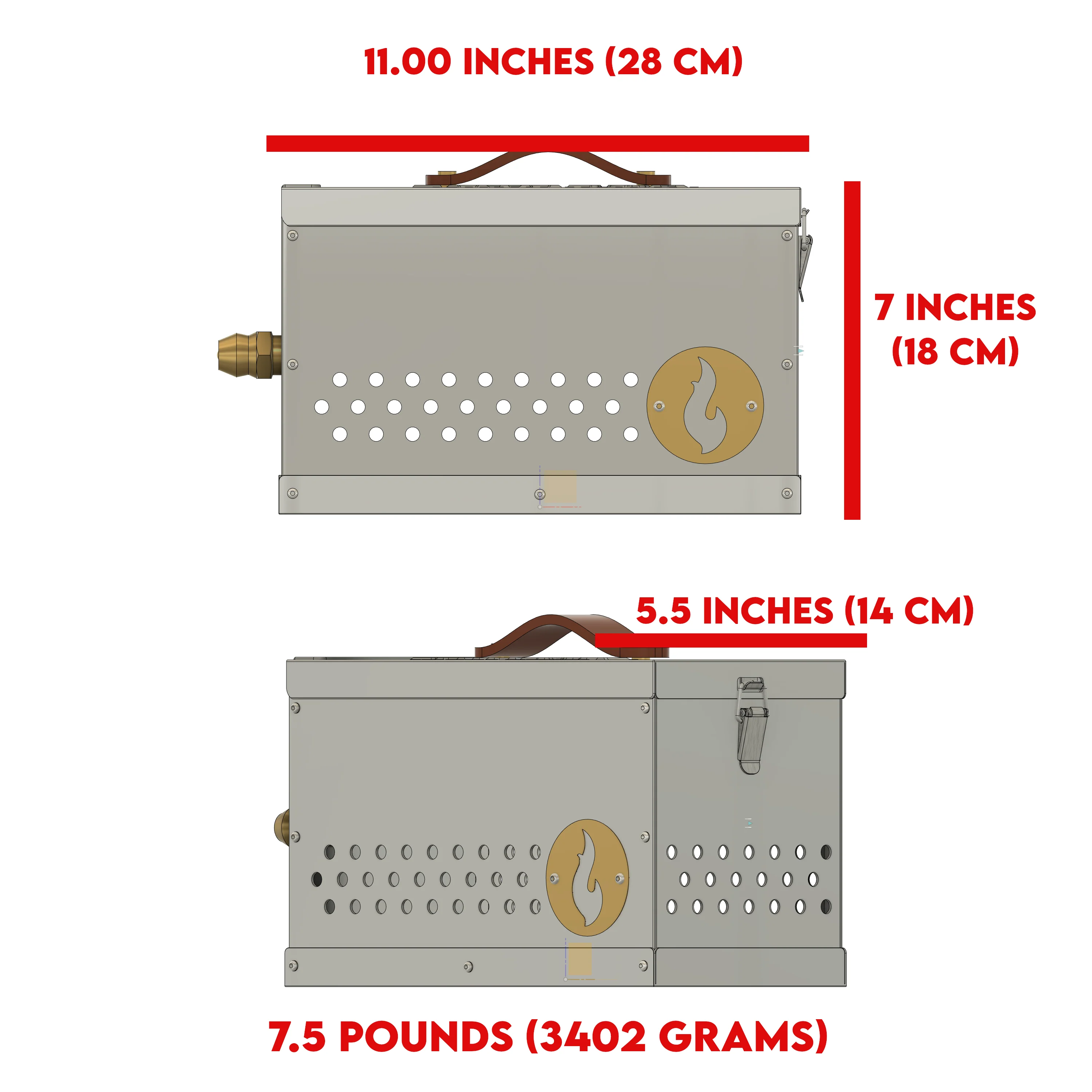 The Hekla: 304 Stainless Steel LavaBox with Dual-Burner - Image 4