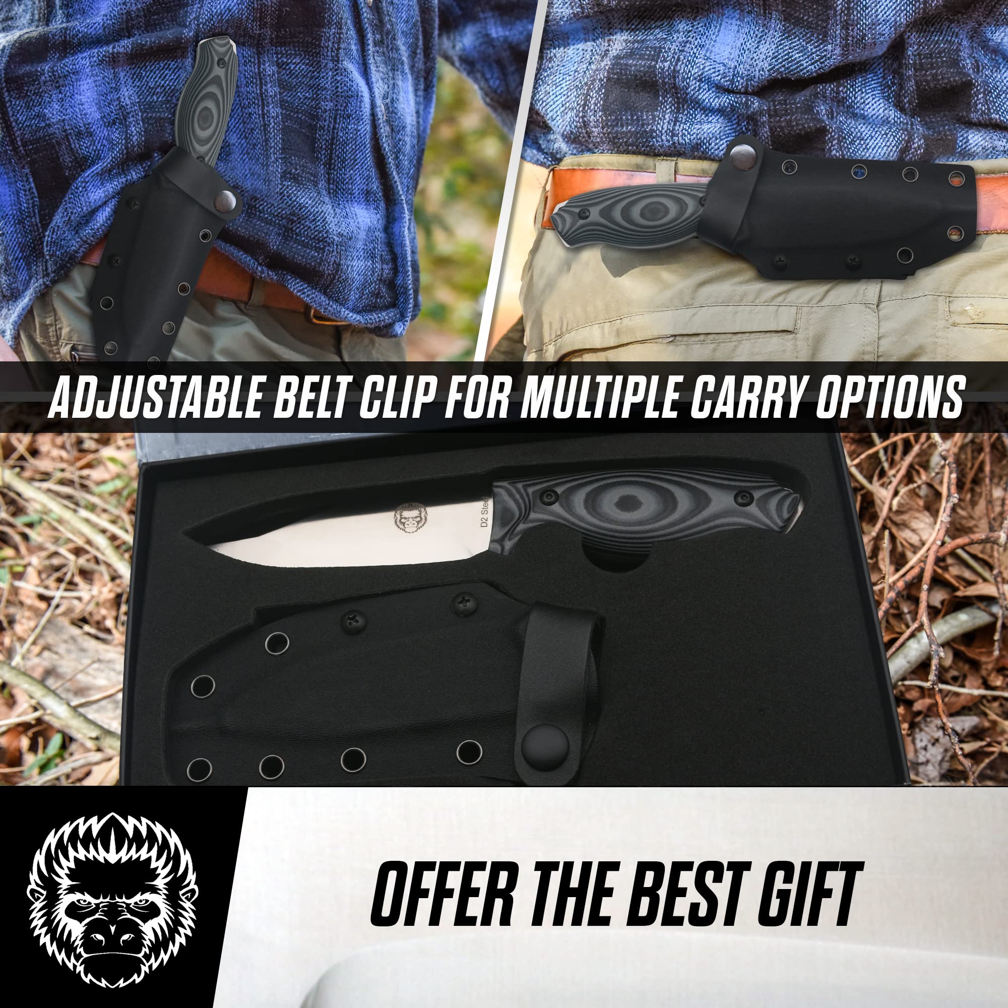 The Naked Silverback Survival Knife Giftset for Men - Image 3
