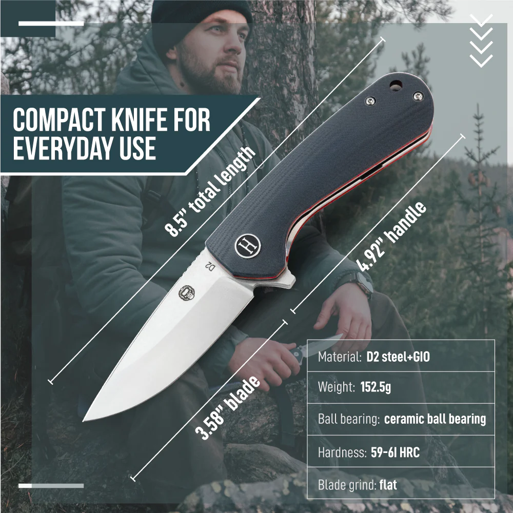 The Peasant Folding Pocket Knife Giftset for Men and Women (Red and Grey) - Image 6