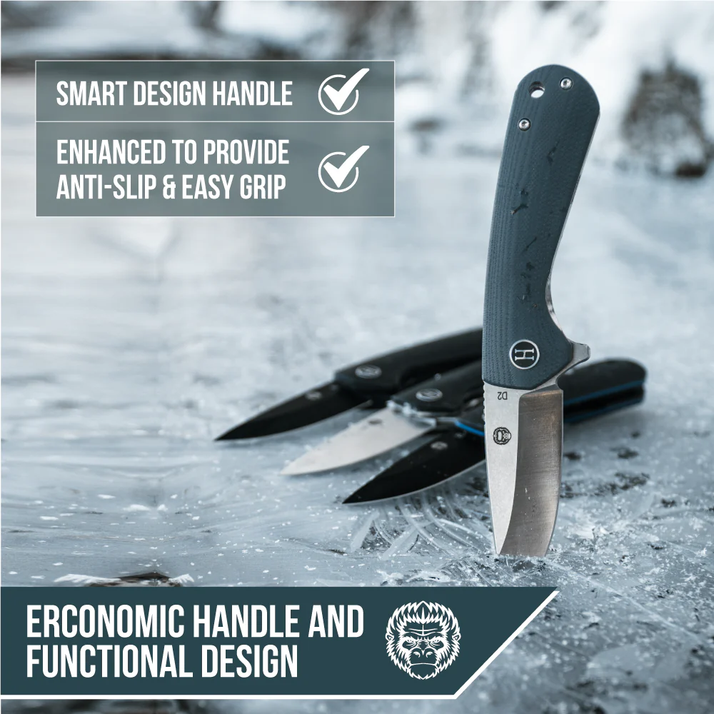 The Peasant Folding Pocket Knife Giftset for Men and Women (Silver and Black) - Image 6