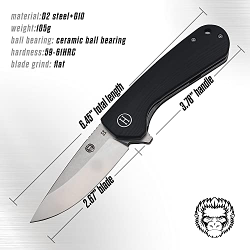 The Peasant Folding Pocket Knife Giftset for Men and Women (Silver and Black) - Image 8