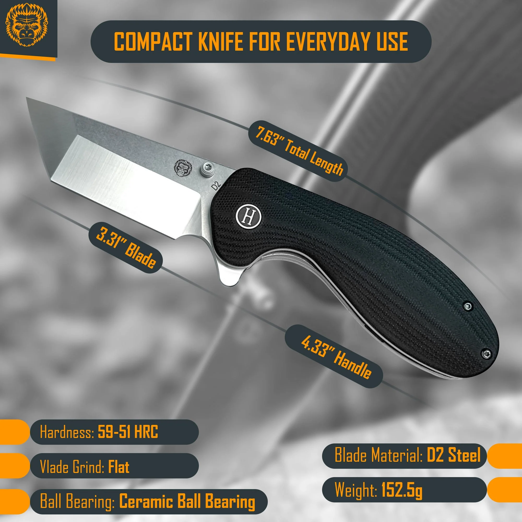 The Pioneer Folding Pocket Knife Giftset for Men and Women (Silver and Black) - Image 2