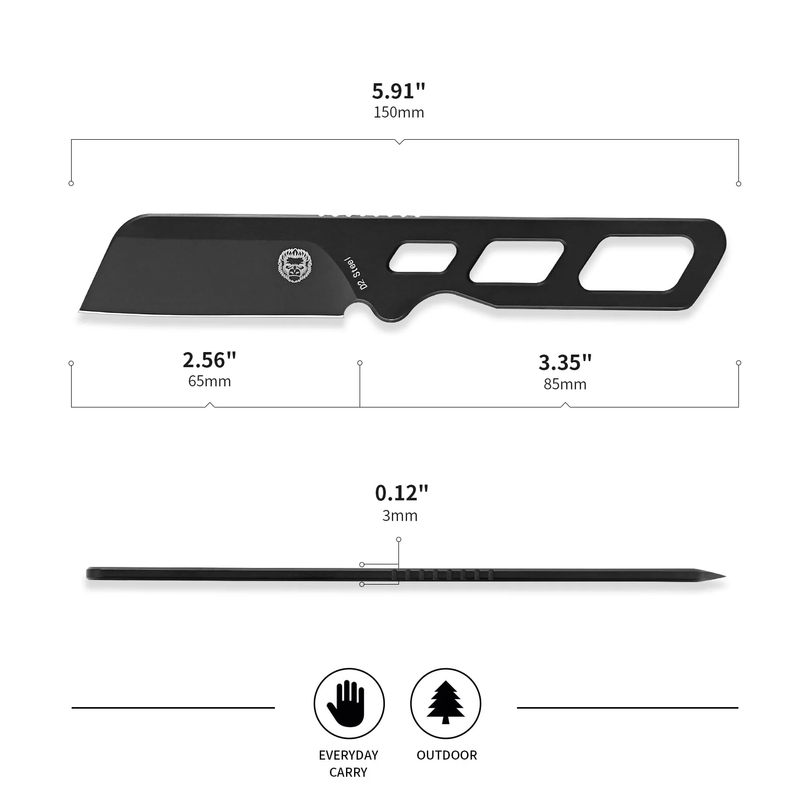 "THE RAZOR BACK" SURVIVAL NECK KNIFE - Image 2