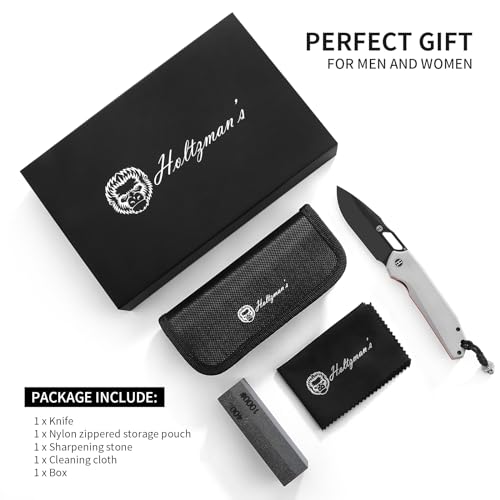 The Sentinel Folding Knife Giftset (black blade+dark grey/red liner G10 handle) - Image 2