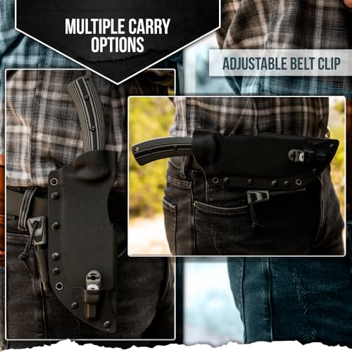 The Tracker D2 Steel Bushcraft Survival Knife Gift Set (Black and Gray) - Image 3