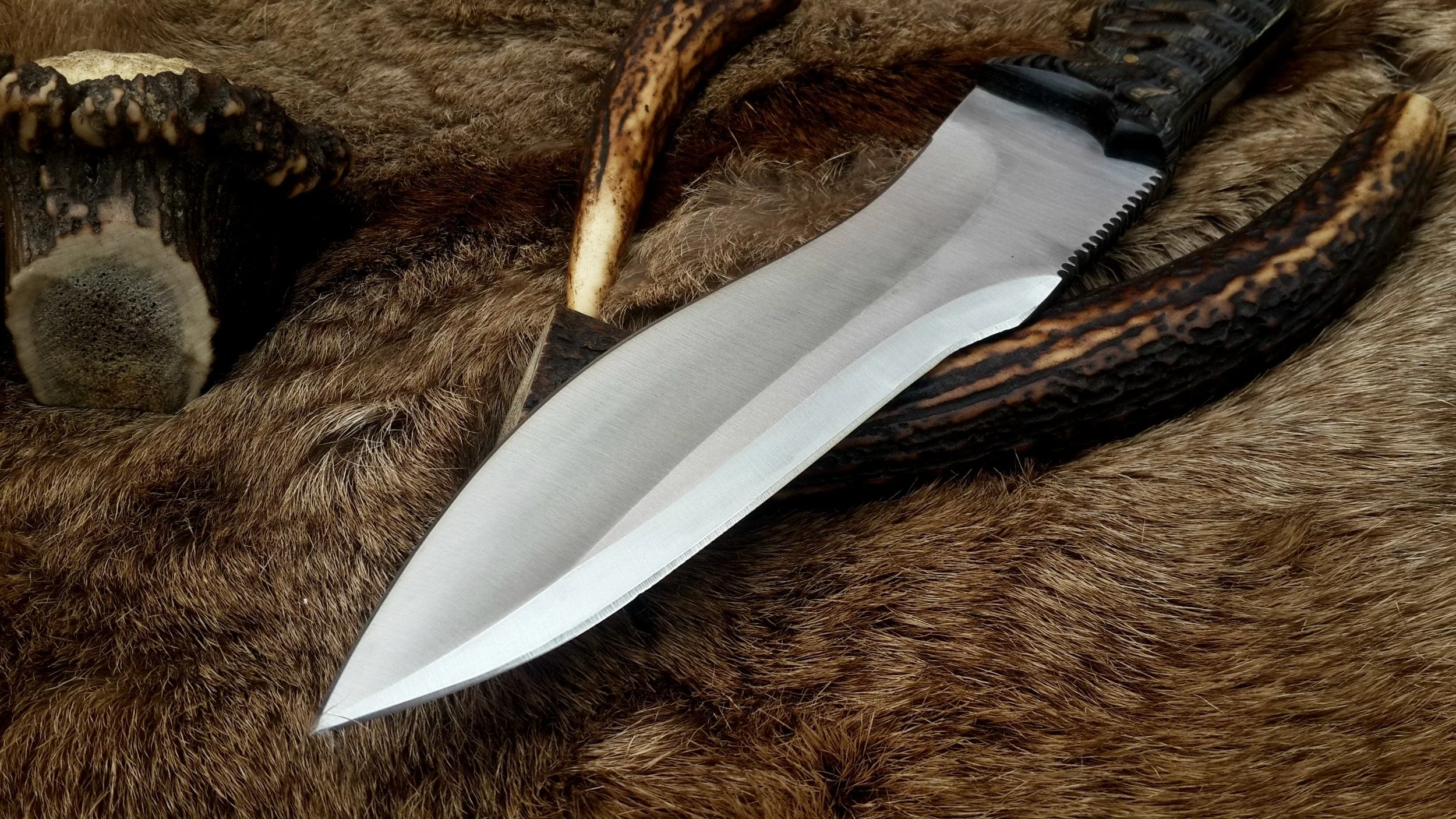 The Ultimate Boar Slayer: Custom Handmade D2 Steel Fixed-Blade Pig Hunting Knife | Exotic Wood Handle | 11.5 Inches | KBS Knives - Image 2