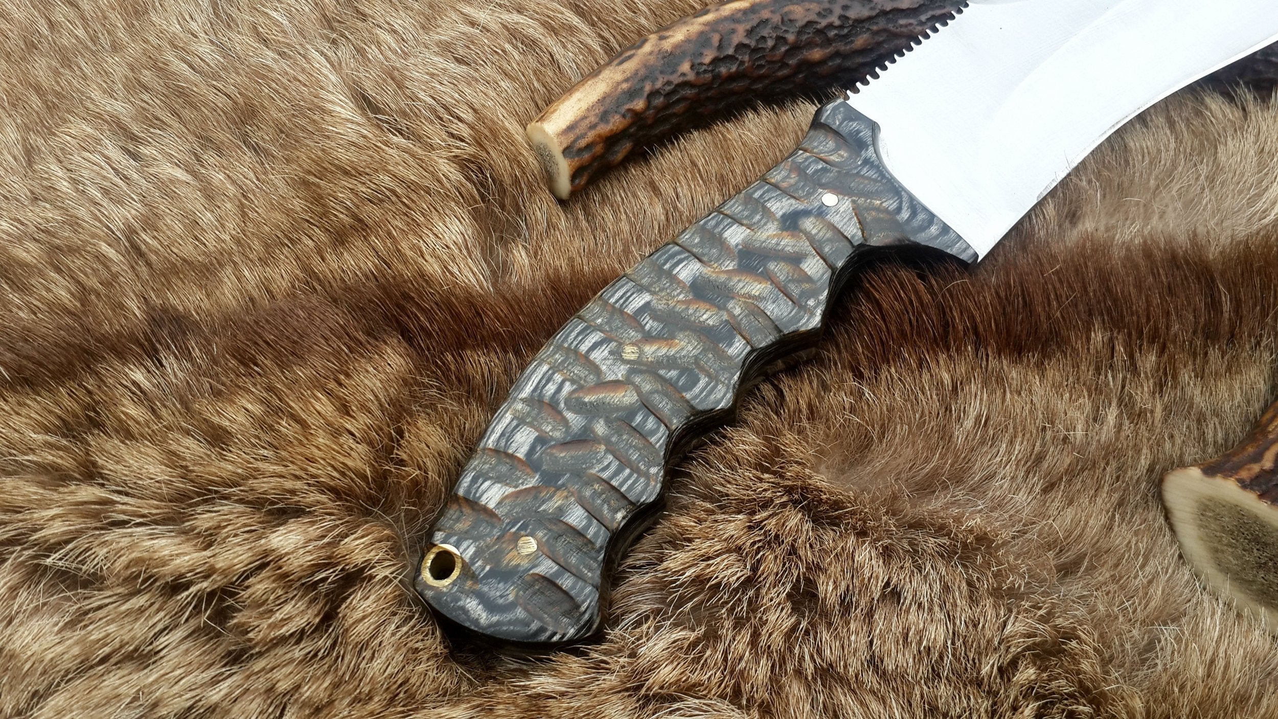 The Ultimate Boar Slayer: Custom Handmade D2 Steel Fixed-Blade Pig Hunting Knife | Exotic Wood Handle | 11.5 Inches | KBS Knives - Image 4