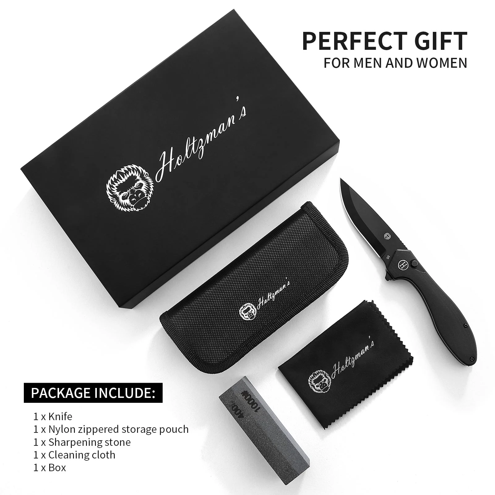 The Vector Folding Pocket Knife Giftset for Men and Women (Black) - Image 3