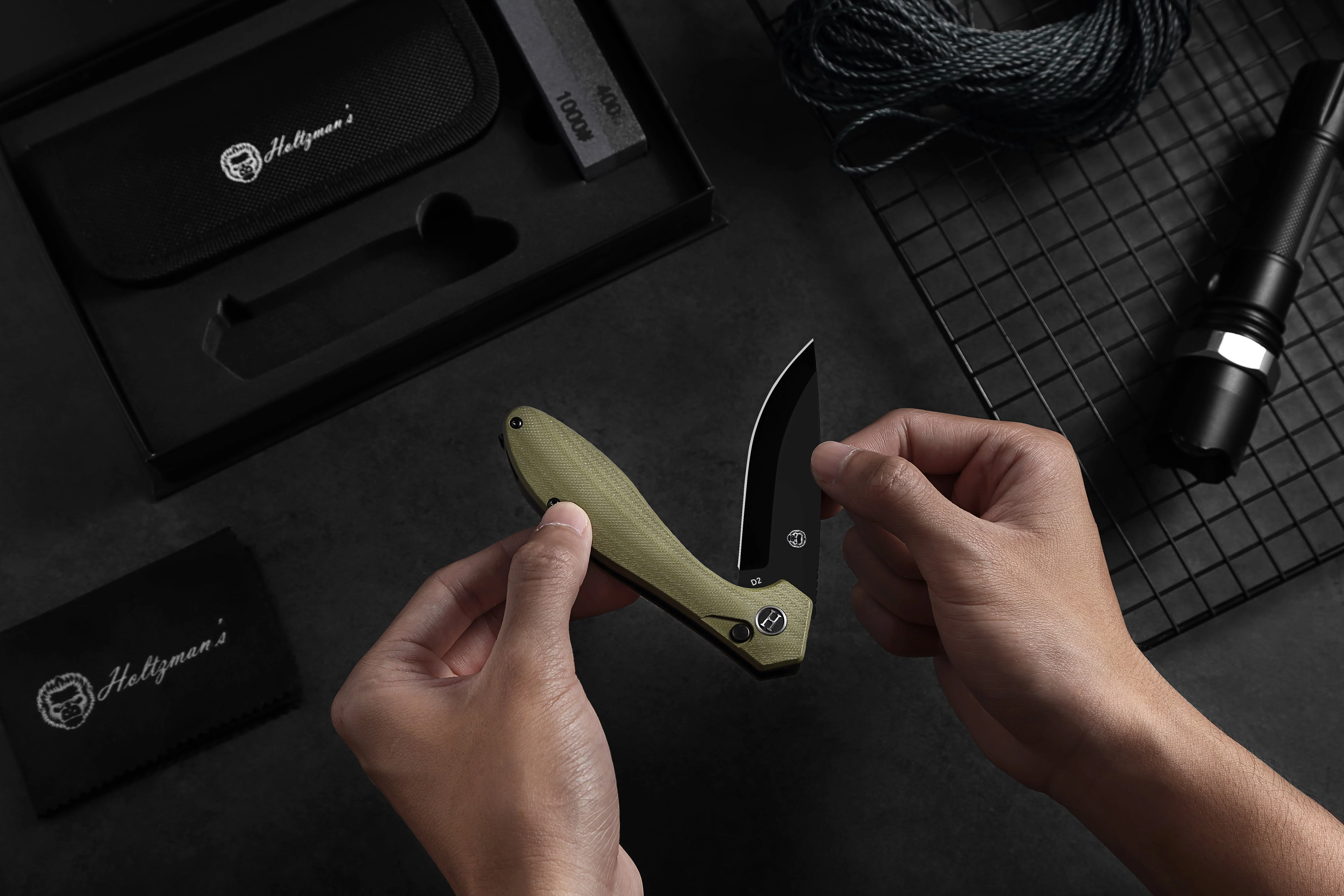 The Vector Folding Pocket Knife Giftset for Men and Women (Green and Black) - Image 7