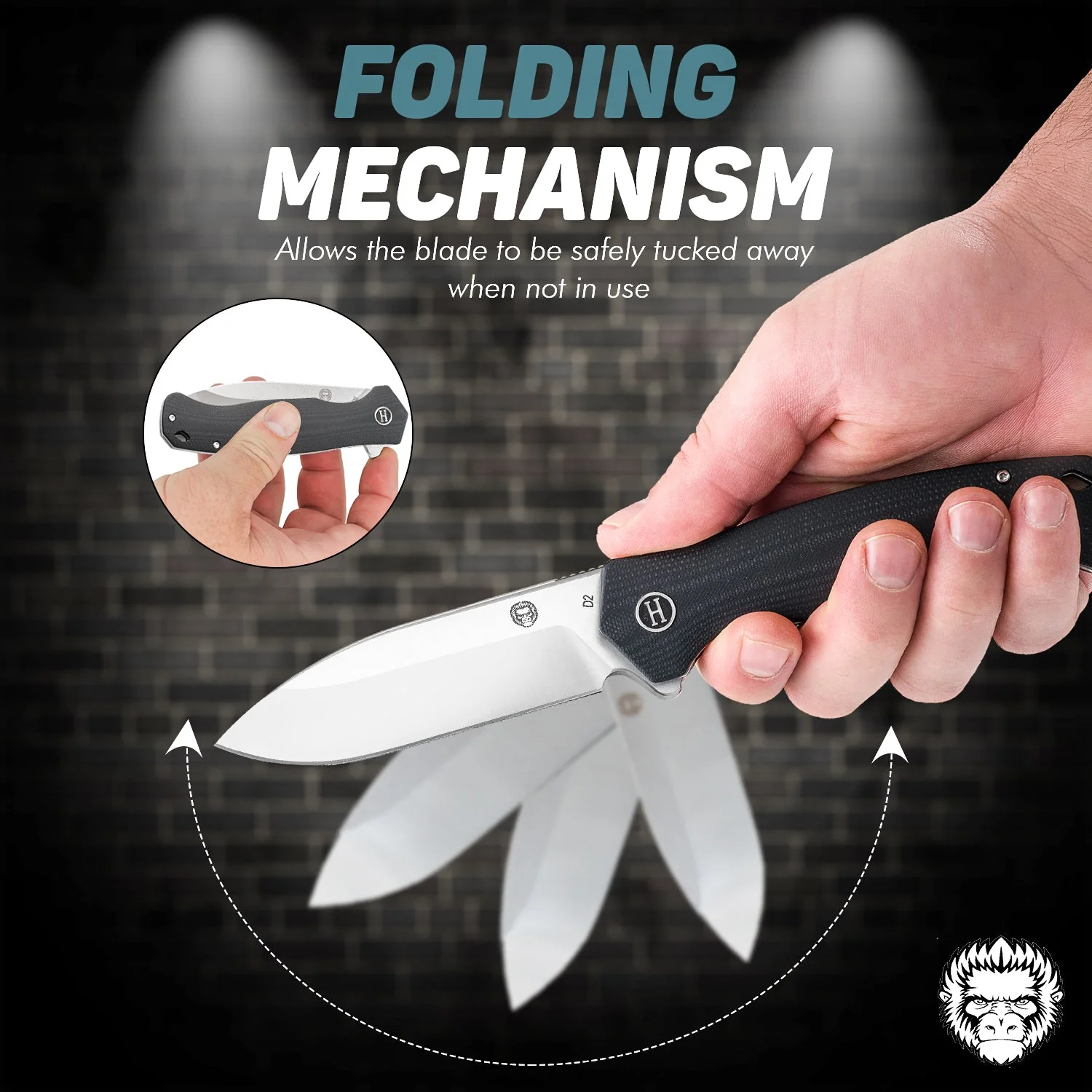 The Wild Trail Folding Pocket Knife Giftset for Men and Women (Silver and Black) - Image 4