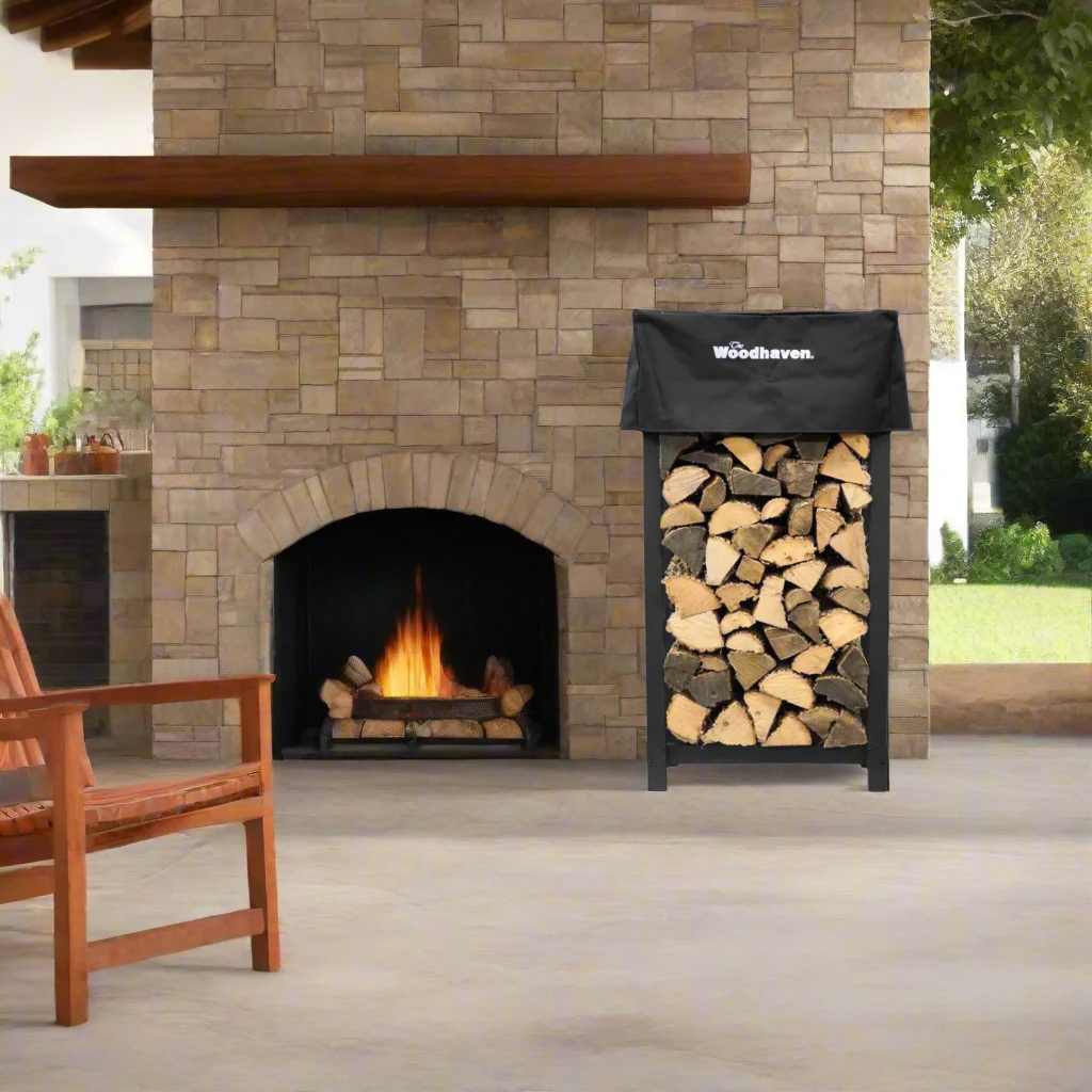 The Woodhaven 4 x 2 Firewood Rack - Image 5