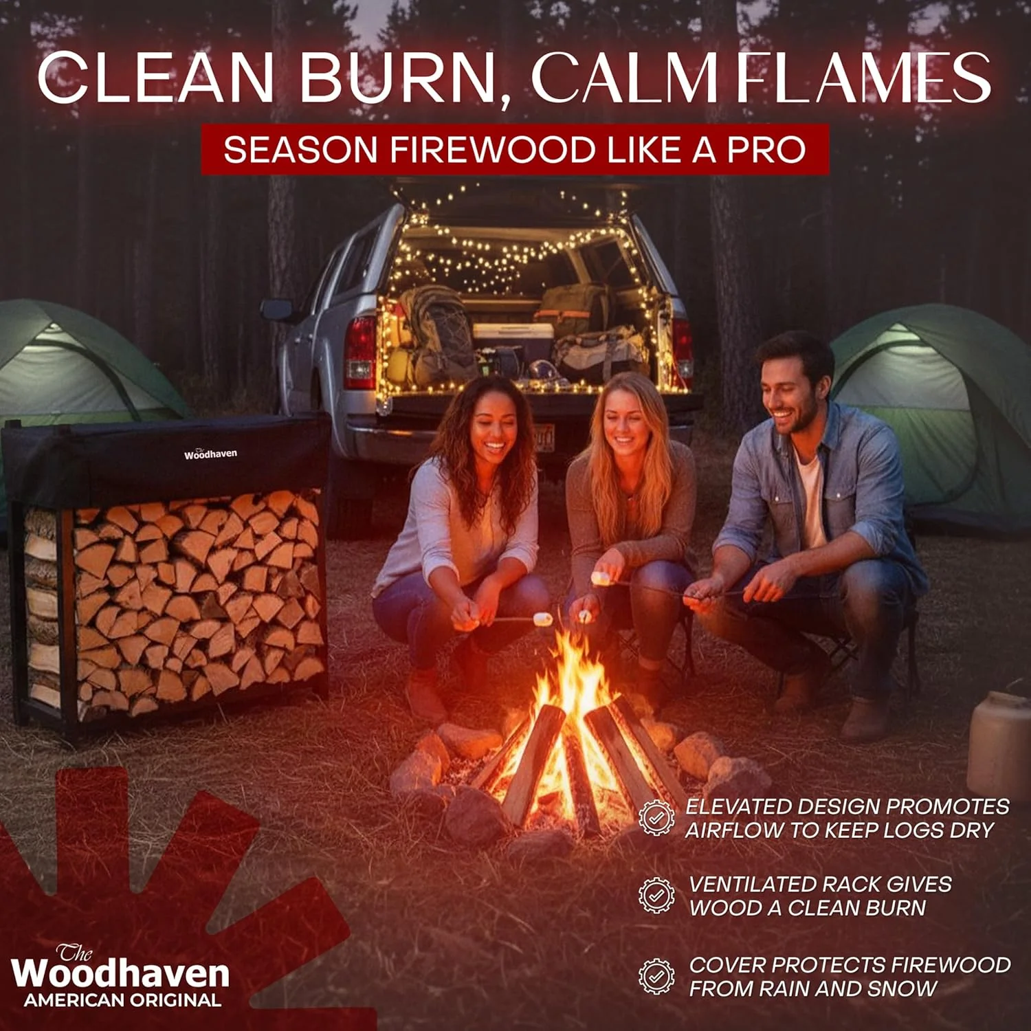 The Woodhaven 4ft Firewood Rack - Image 5