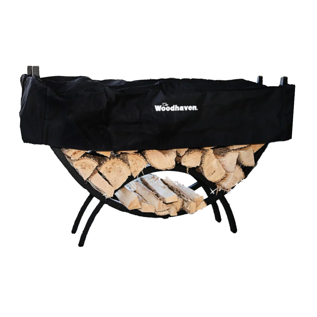 The Woodhaven 5ft Crescent Firewood Rack and Cover - Image 5