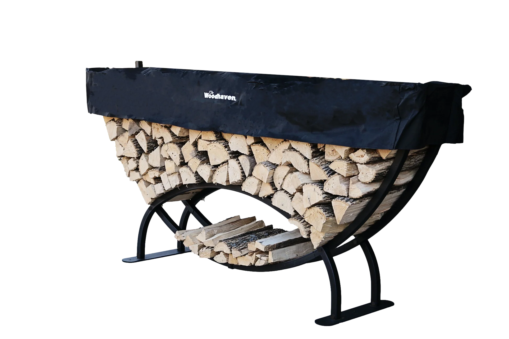 The Woodhaven 8' Large Crescent Firewood Rack - Image 3